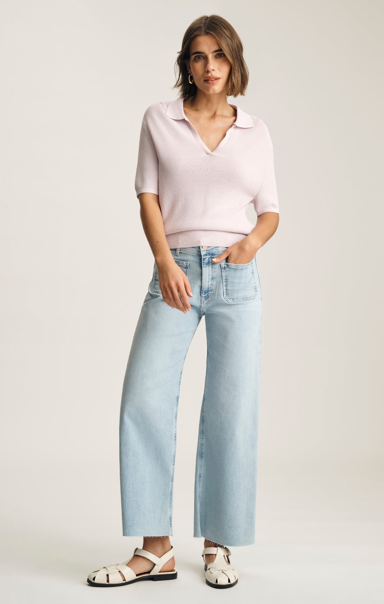 PALOMA MARINE WIDE LEG IN BLEACHED FLEX BLUE - Mavi Jeans