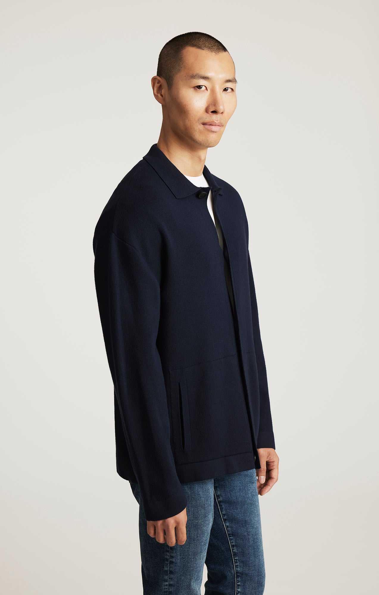 POCKET CARDIGAN IN TOTAL ECLIPSE - Mavi Jeans