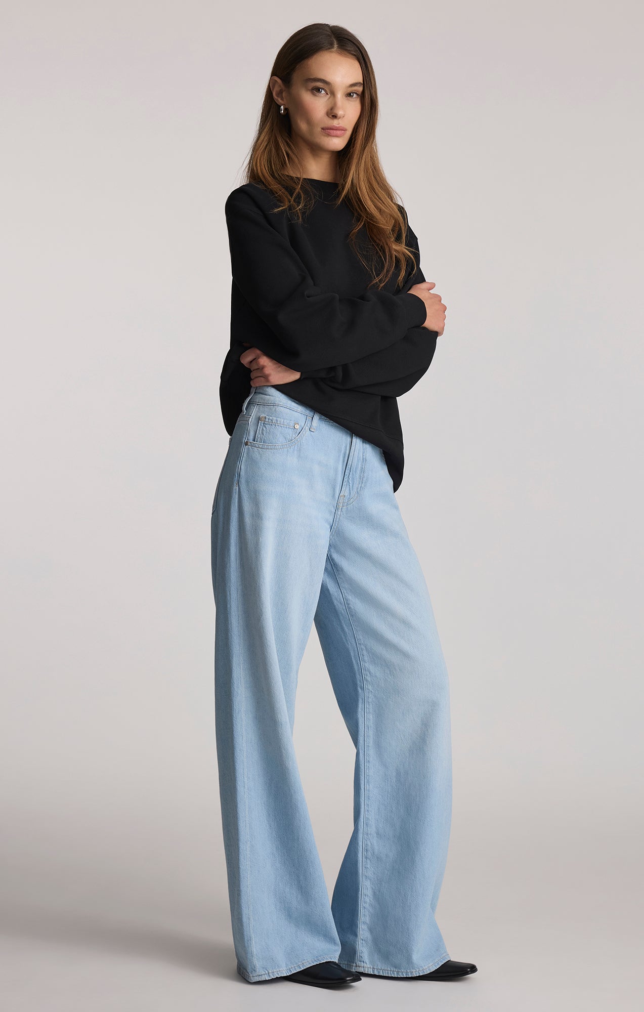 JOY WIDE LEG IN LIGHT LINEN DENIM - Mavi Jeans