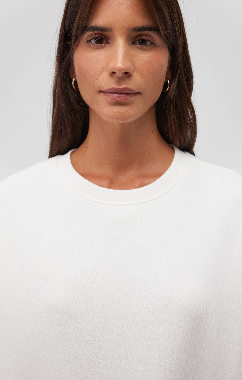 DROP SHOULDER SWEATSHIRT IN ANTIQUE WHITE - Mavi Jeans
