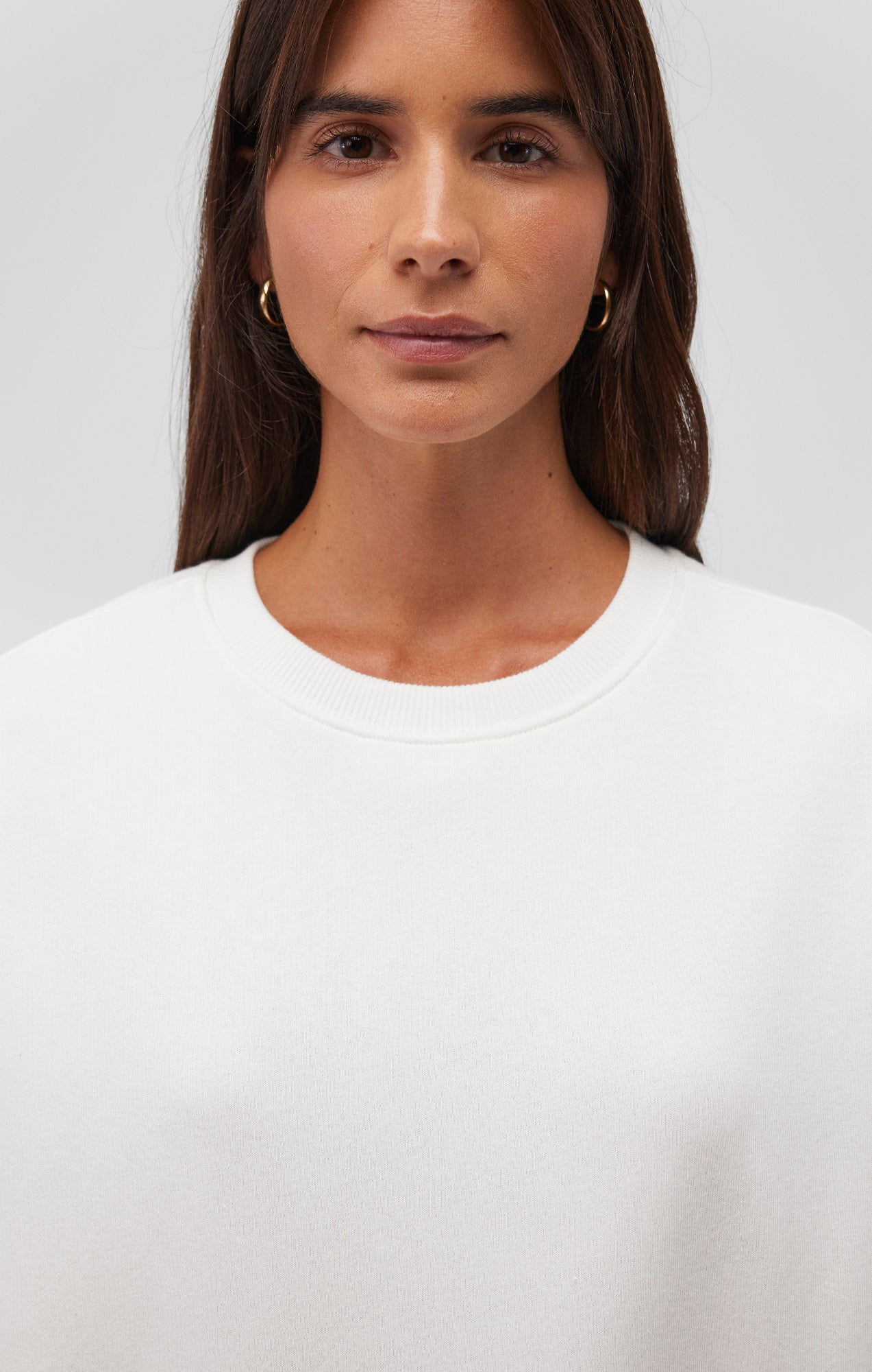 DROP SHOULDER SWEATSHIRT IN ANTIQUE WHITE - Mavi Jeans