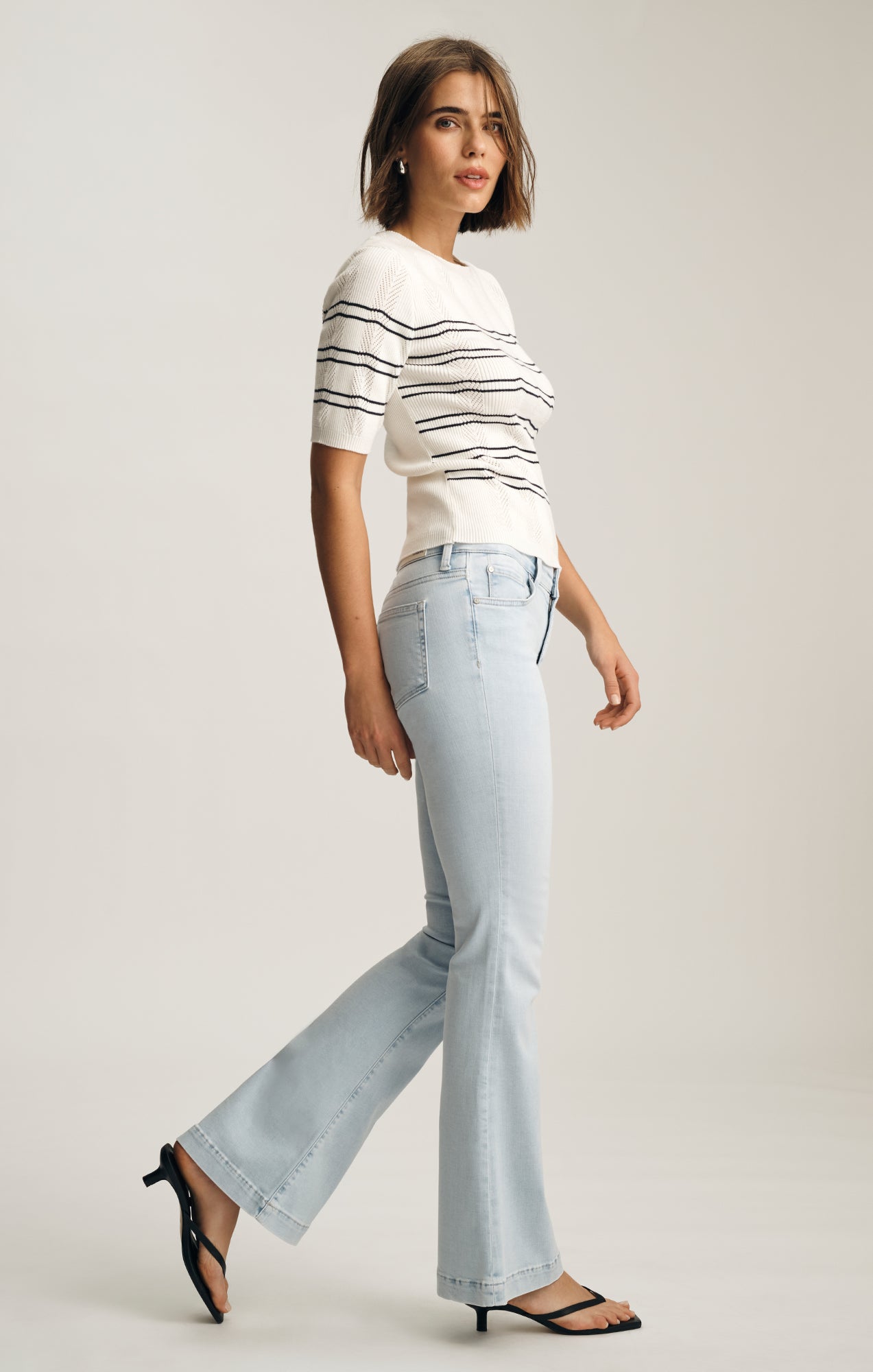 SYDNEY FLARE IN BLEACHED FEATHER LUXE - Mavi Jeans