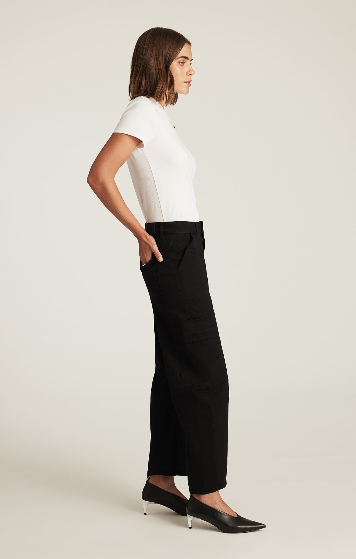 VINNIE BARREL CARGO IN BLACK CASUAL TWILL - Mavi Jeans