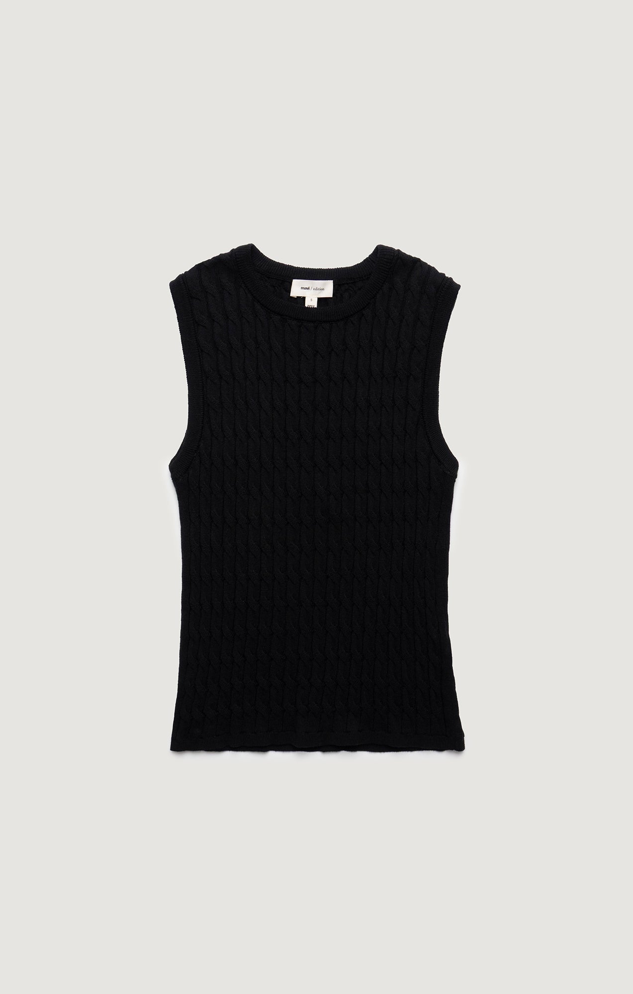 Mavi Women's Edition Cable-Knit Sweater Vest In Black – Mavi Jeans