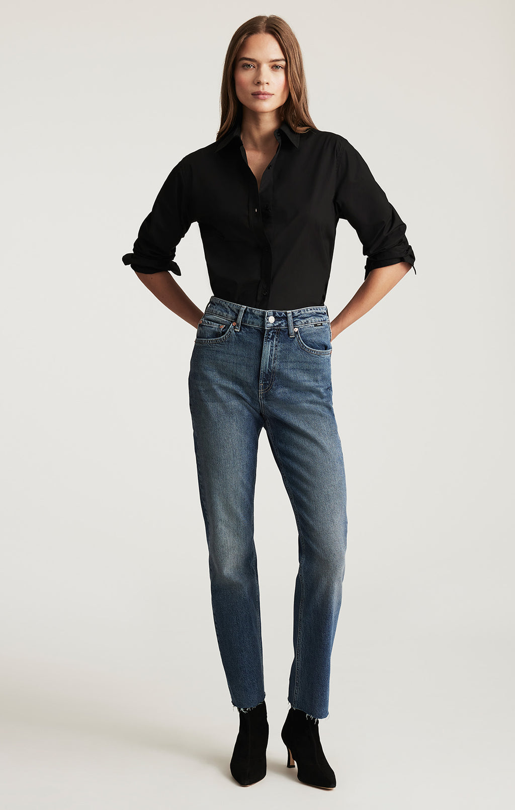 NEW YORK STRAIGHT LEG IN DEEP USED CLASSIC BLUE - Mavi Jeans