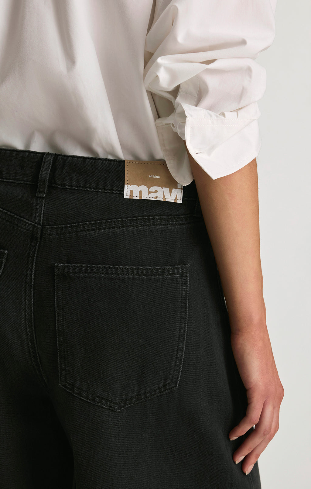 SIENA PALAZZO WIDE LEG IN DARK SMOKE WELL BLUE - Mavi Jeans