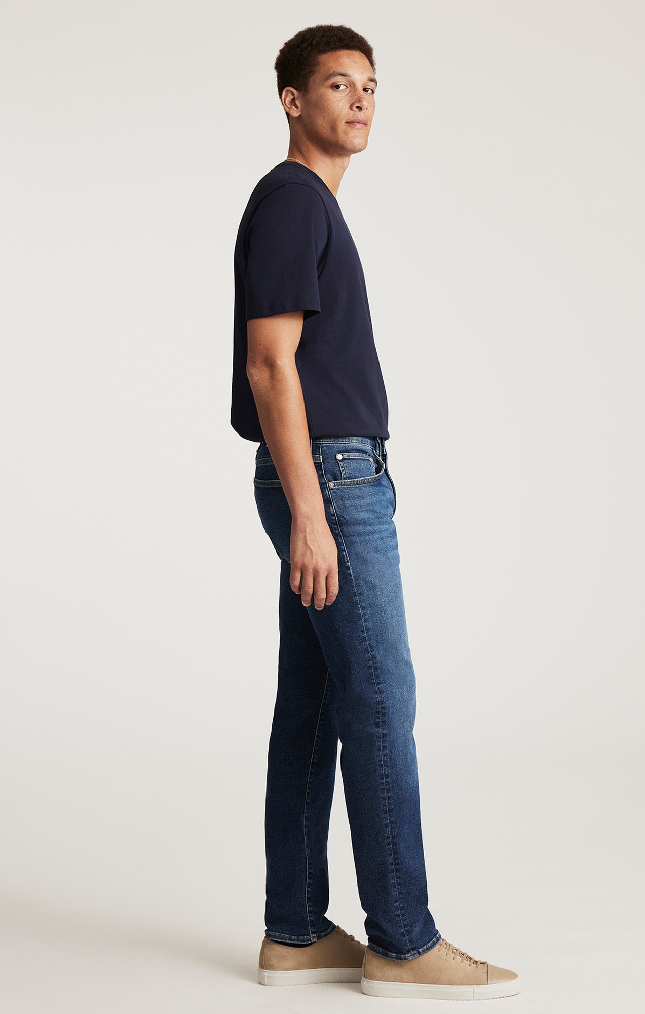 Mavi Men's Zach Straight Leg In Deep Brushed Classic Vintage