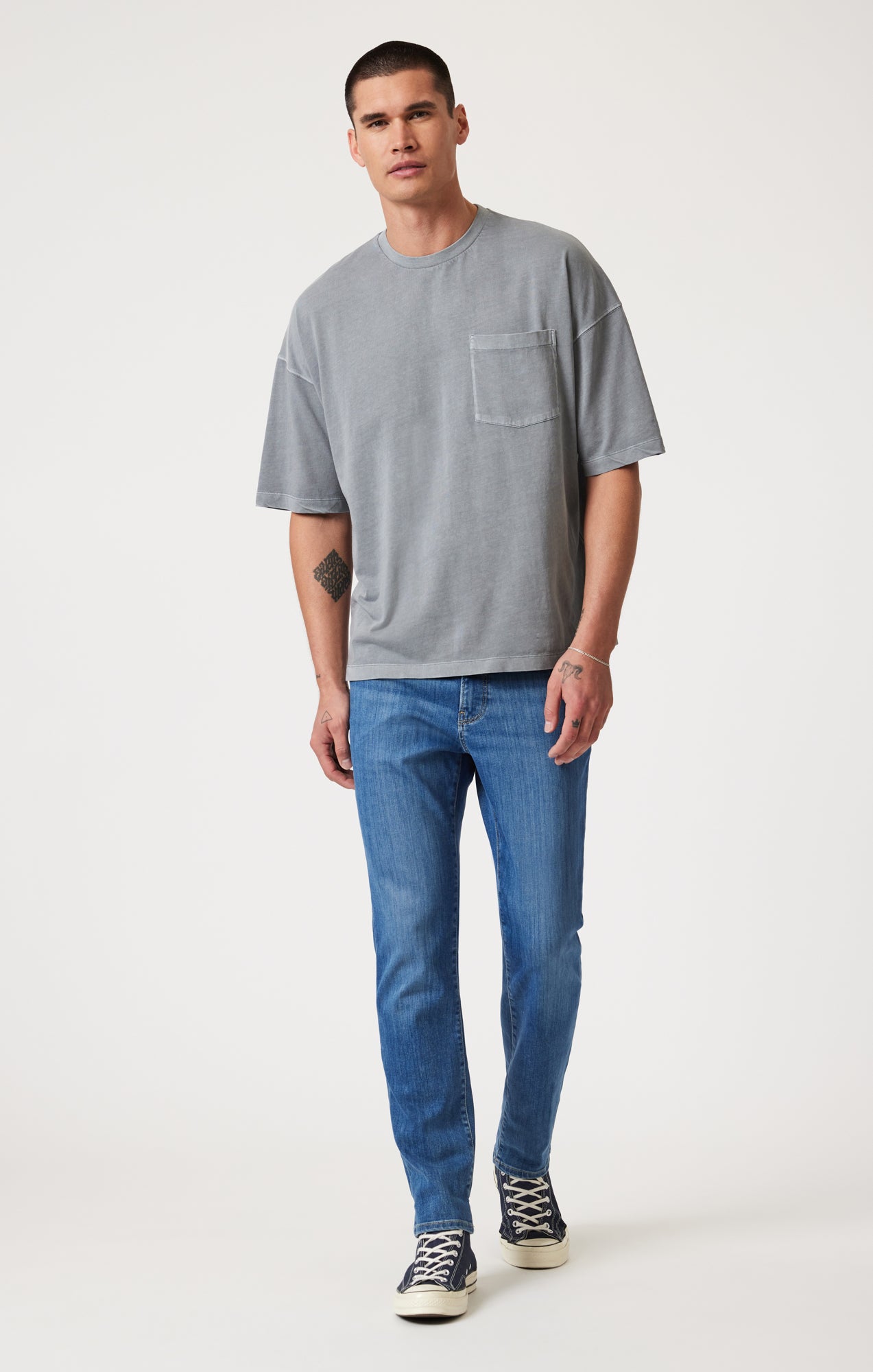 STEVE ATHLETIC FIT IN MID BRUSHED SUPERMOVE - Mavi Jeans