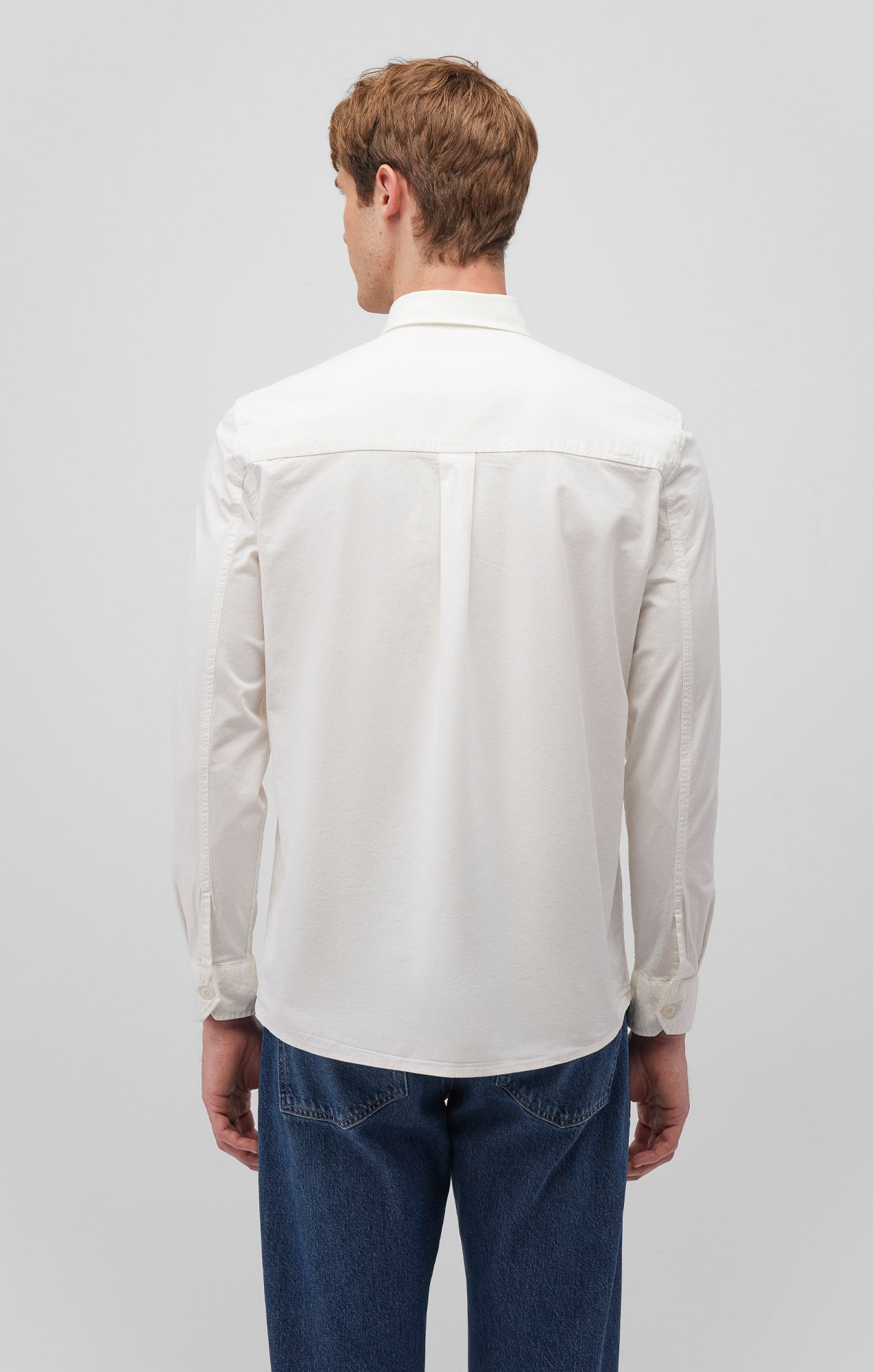 ONE POCKET BUTTON-UP SHIRT IN ANTIQUE WHITE - Mavi Jeans