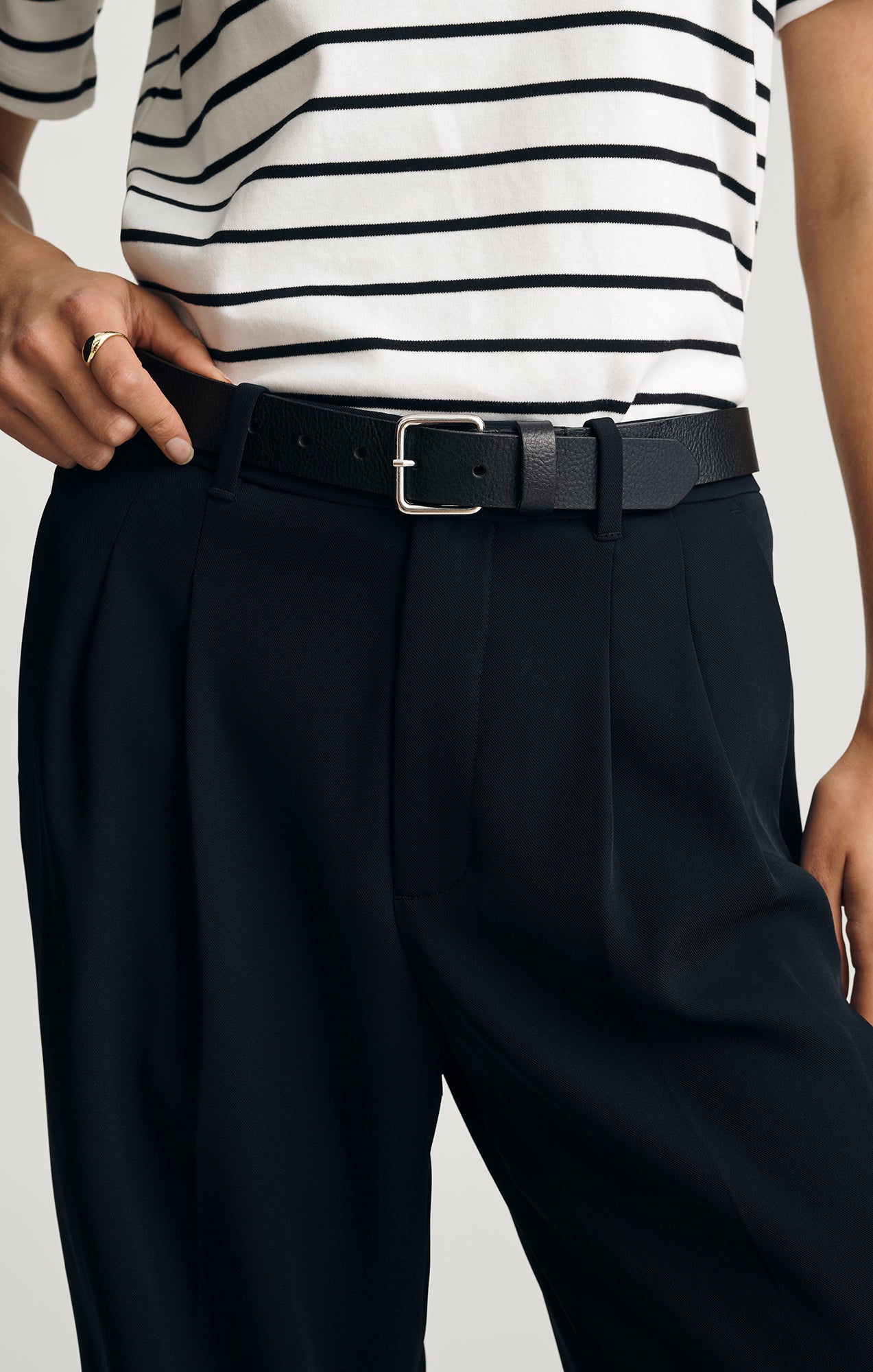 CLASSIC LEATHER BELT IN BLACK - Mavi Jeans