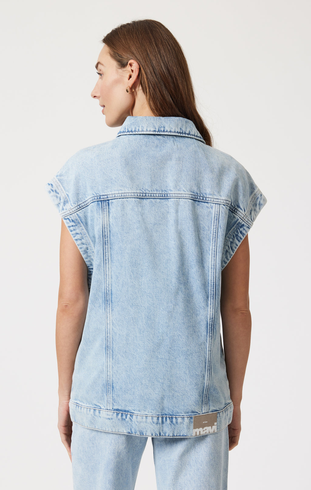 NADIA VEST IN BLEACHED WELL BLUE - Mavi Jeans