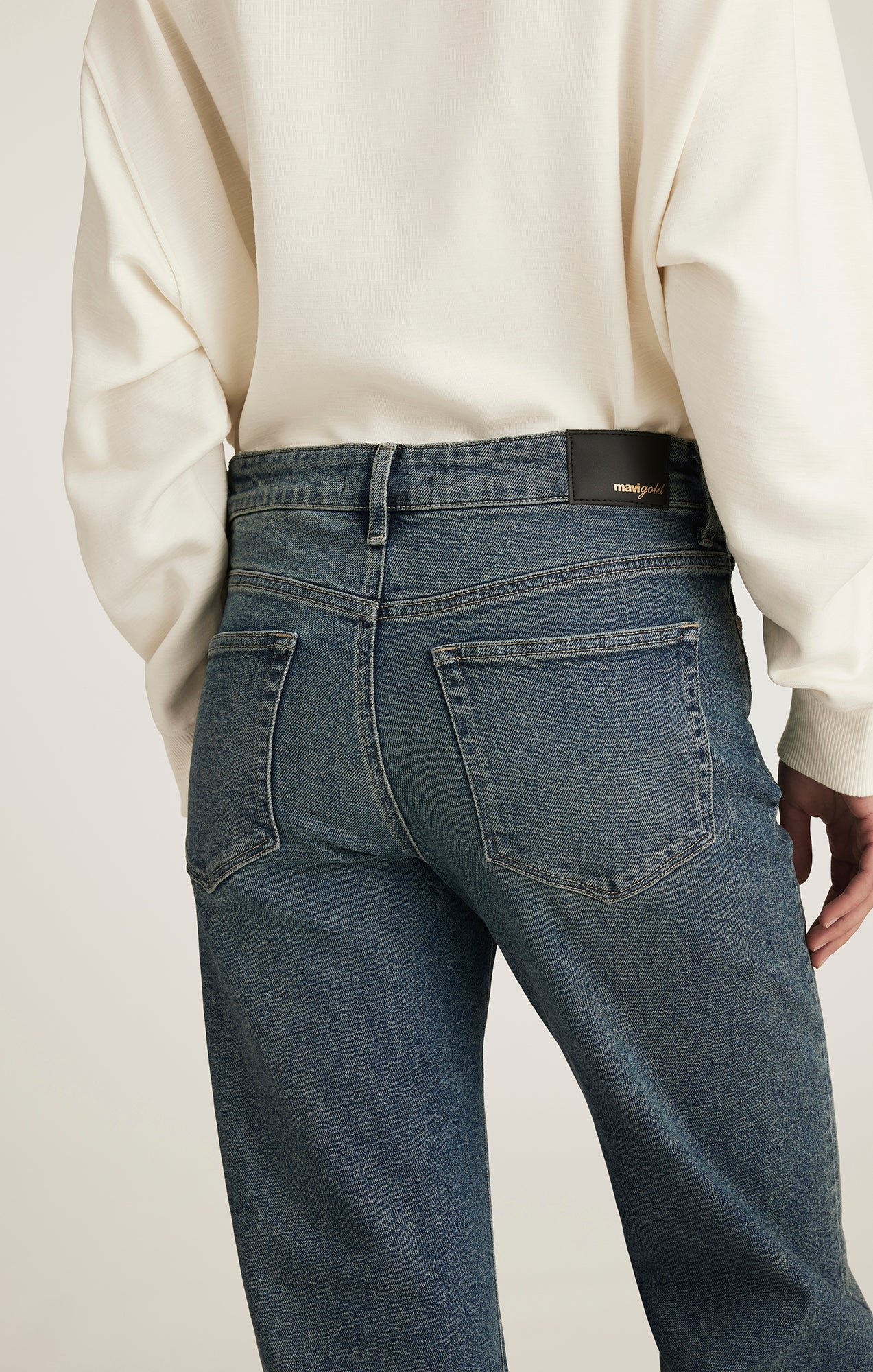 TAYLOR STRAIGHT LEG IN MID USED GOLD PREMIUM - Mavi Jeans