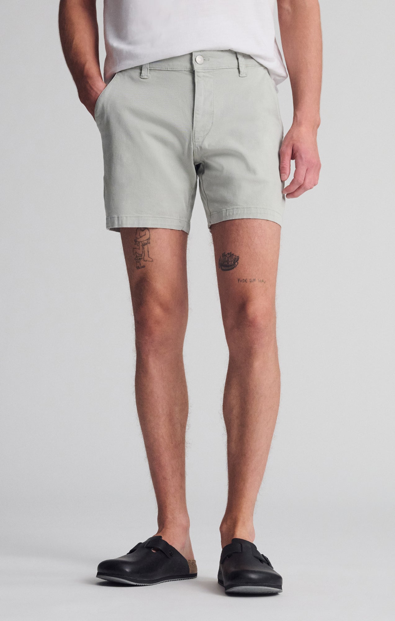NATE SHORTS IN PISTACHIO CASUAL TWILL - Mavi Jeans