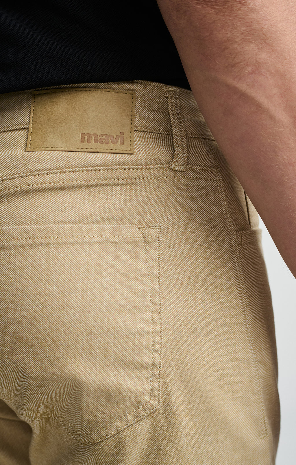 MARCUS SLIM STRAIGHT LEG IN BEIGE LINEN - Mavi Jeans