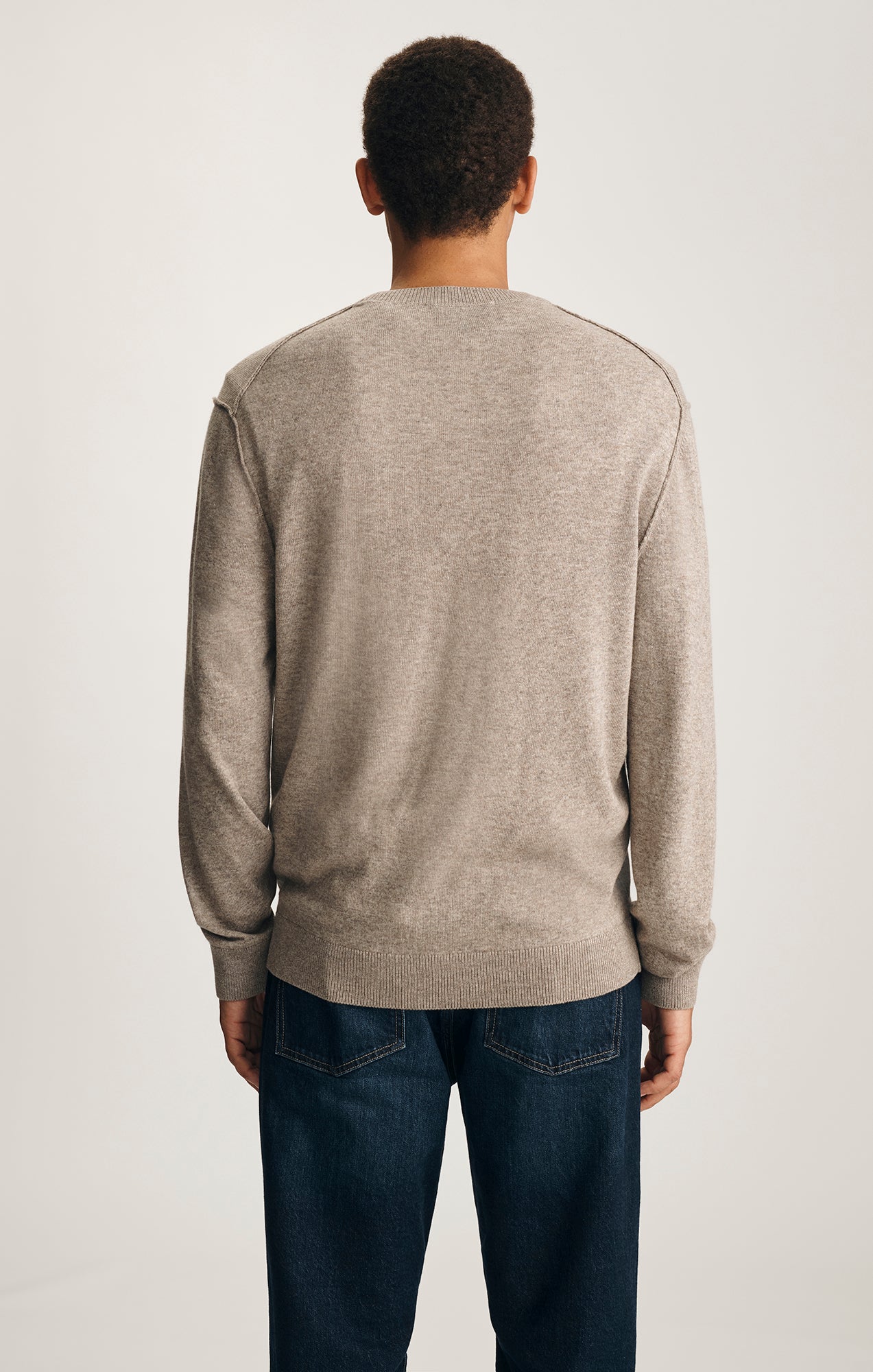 Mavi Men's Edition Long Sleeve Crew Neck Sweater In Oatmeal