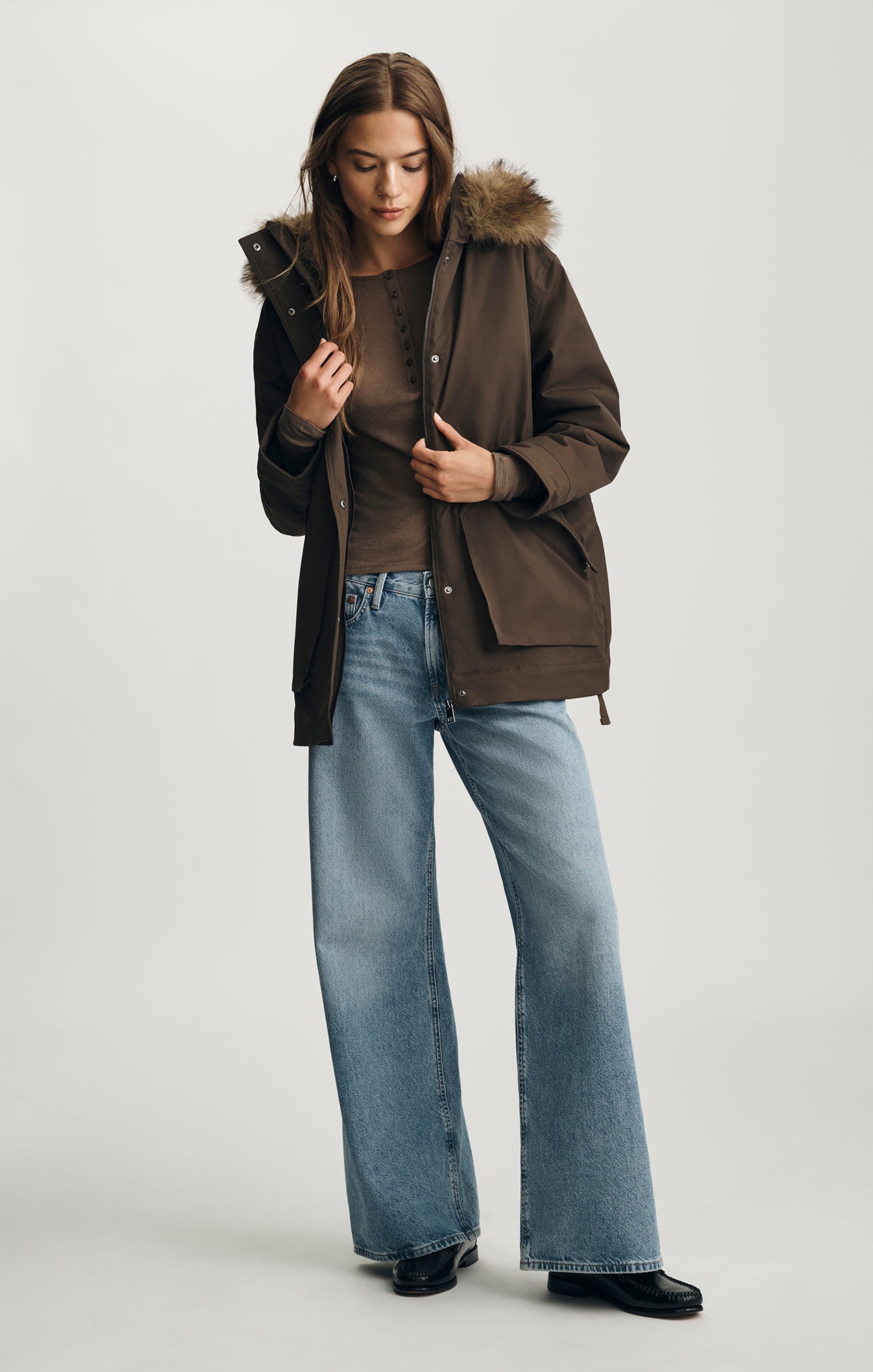 HOODED PARKA IN WREN - Mavi Jeans