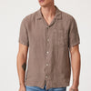 LINEN SHORT SLEEVE SHIRT IN BRINDLE - Mavi Jeans