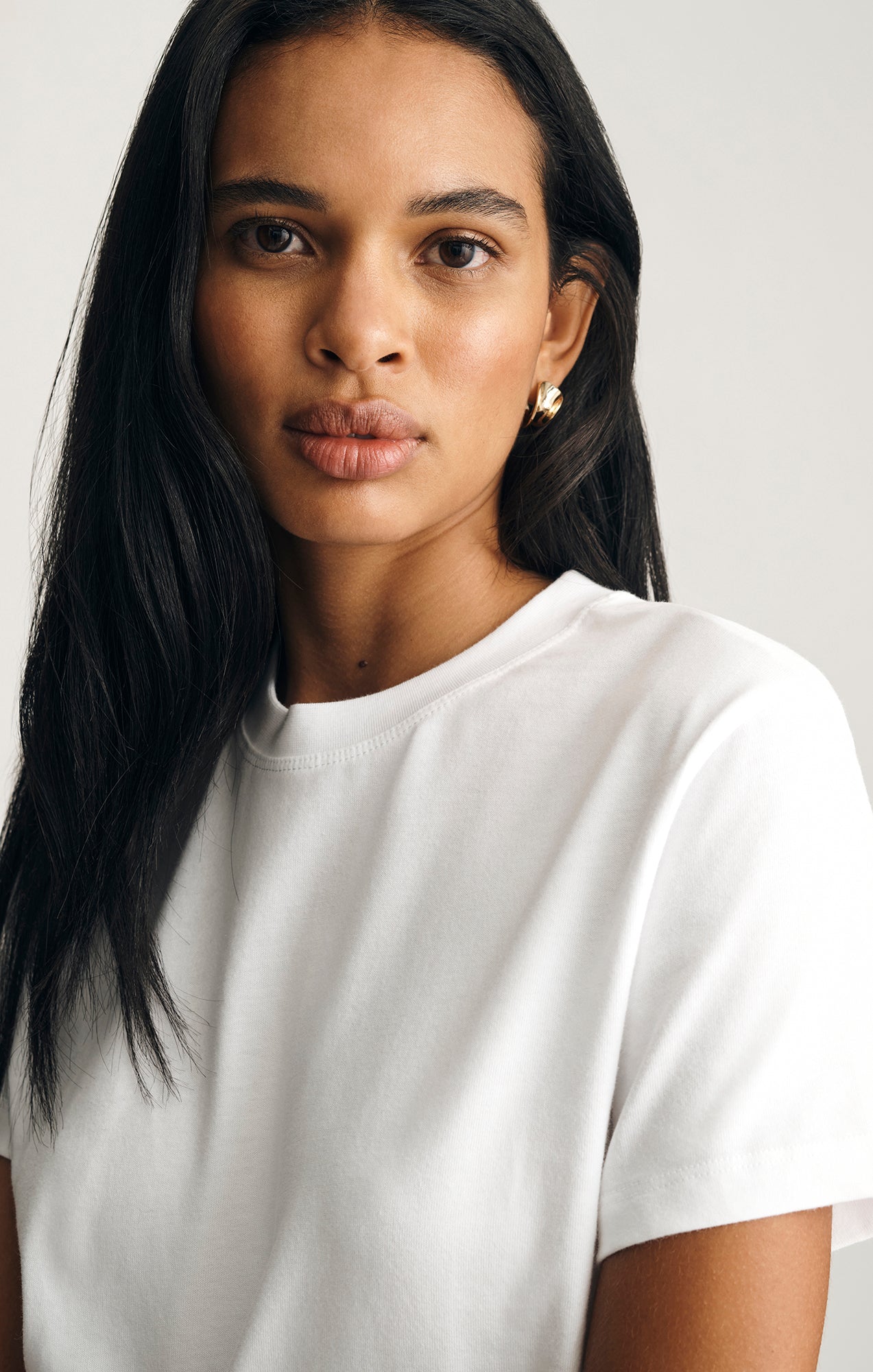 CREW NECK T-SHIRT IN WHITE