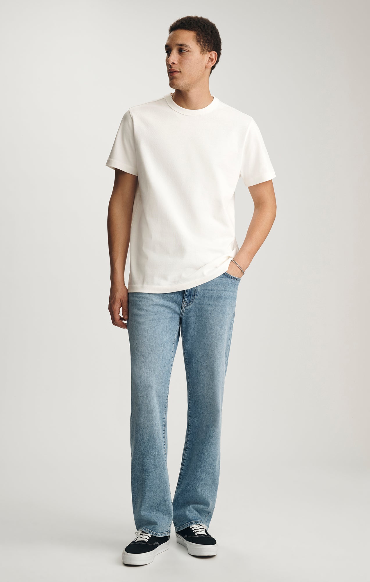 HERITAGE CREW NECK T-SHIRT IN ANTIQUE WHITE - Mavi Jeans
