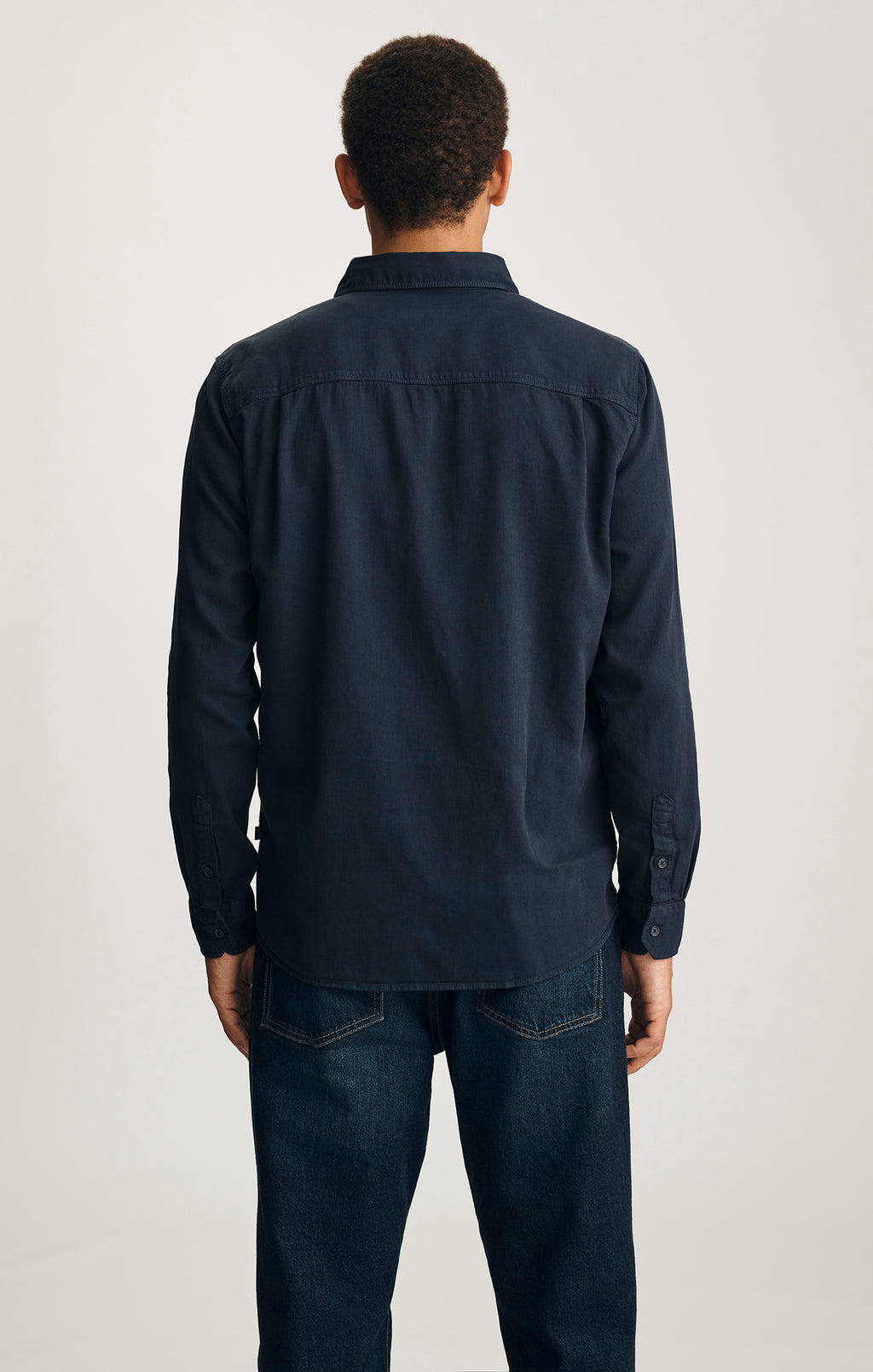 LONG SLEEVE BUTTON-UP SHIRT IN OUTER SPACE