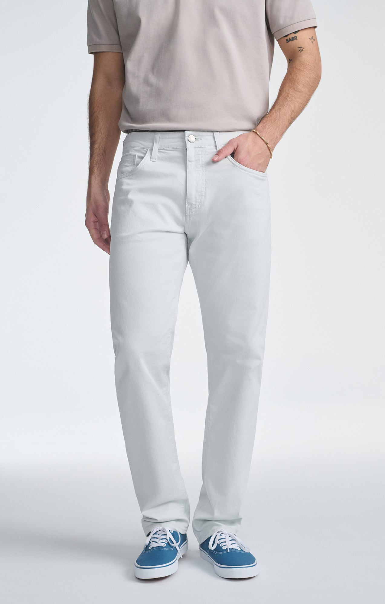 ZACH STRAIGHT LEG IN IVORY TWILL - Mavi Jeans