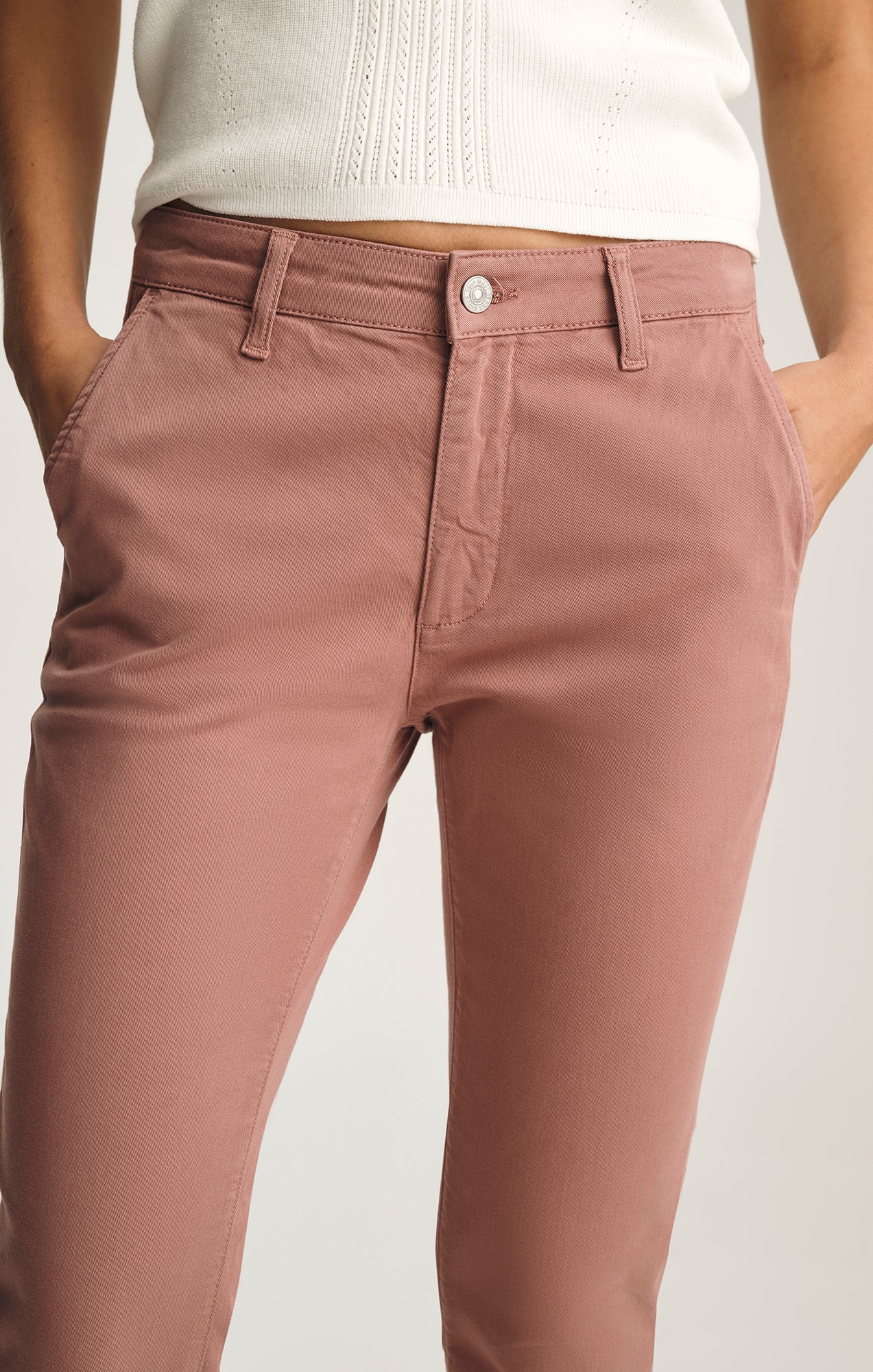 KATHLEEN SLIM CHINO IN OLD MAGENTA TWILL - Mavi Jeans