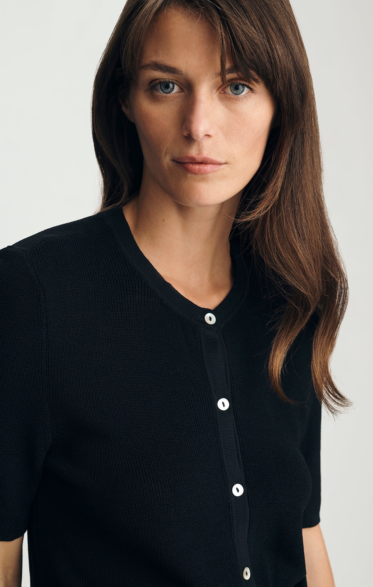 SHORT SLEEVE SWEATER Black - Mavi Jeans