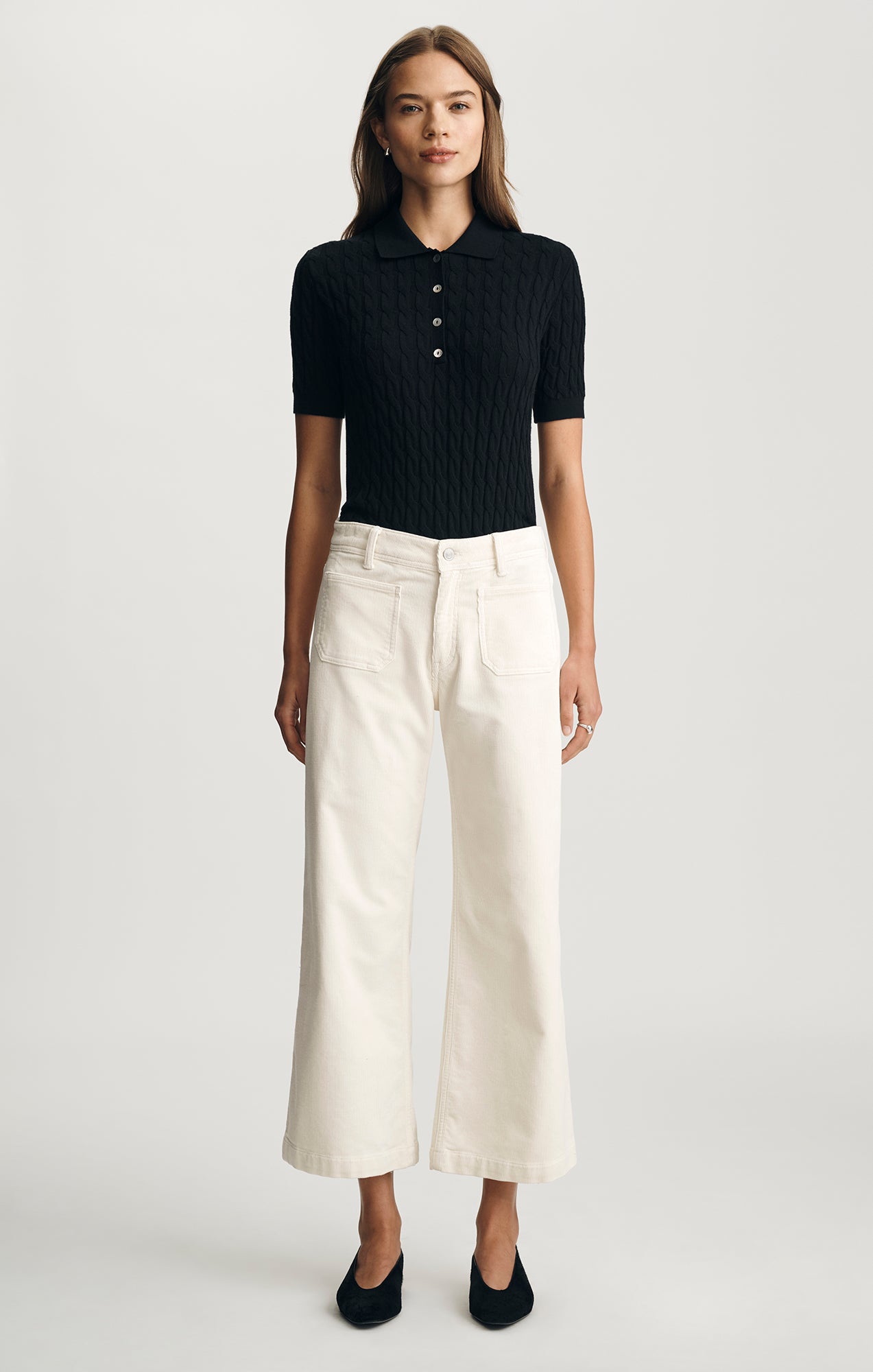 PALOMA MARINE WIDE LEG IN WHITE CORD - Mavi Jeans