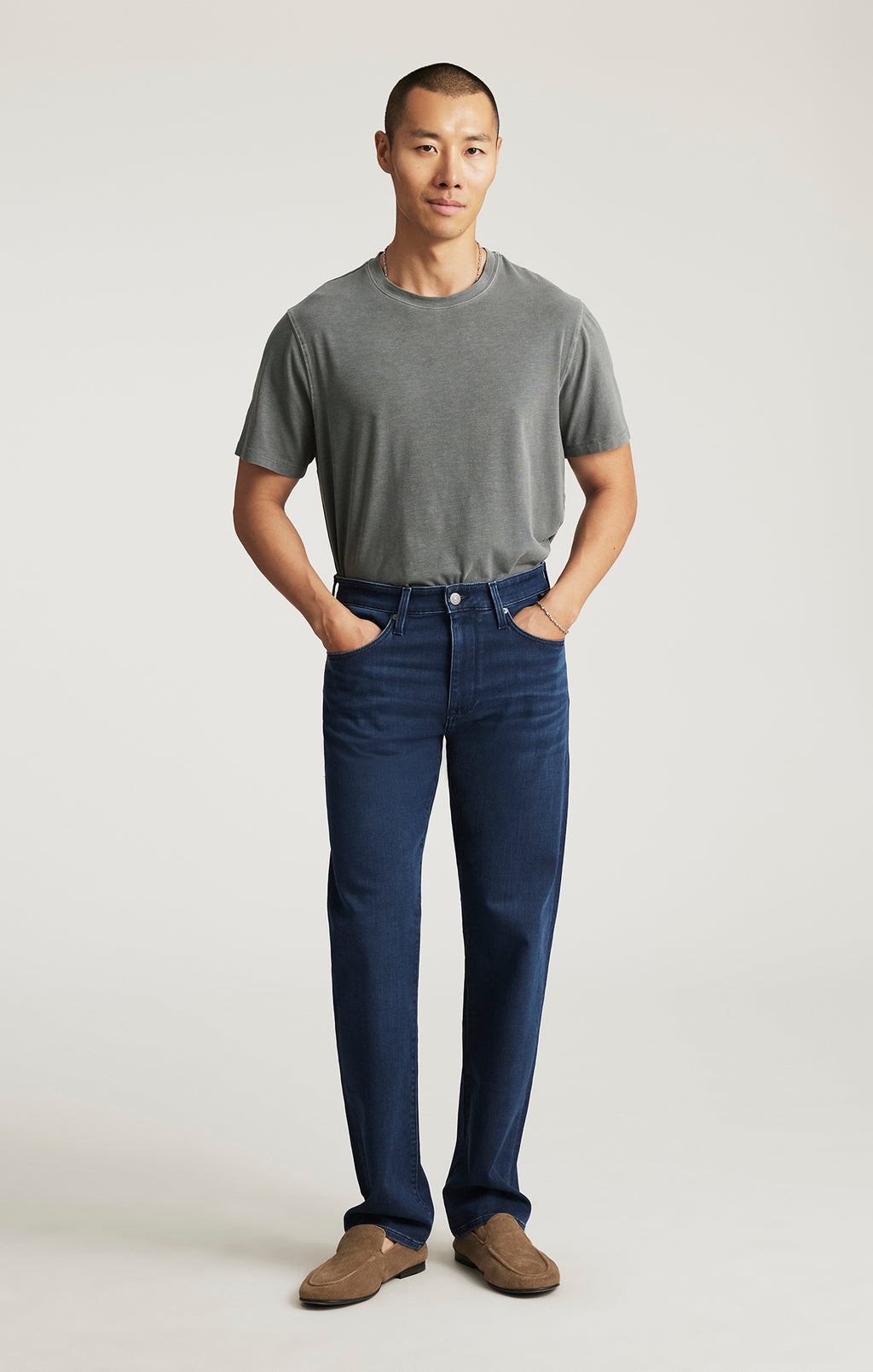 ZACH STRAIGHT LEG IN DARK ATHLETIC - Mavi Jeans