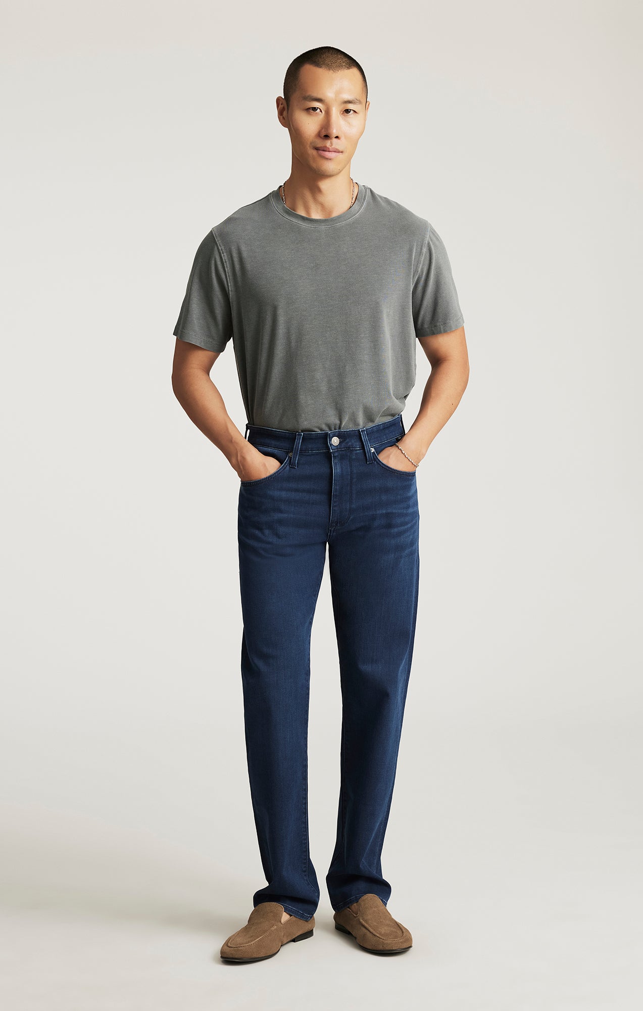 ZACH STRAIGHT LEG IN DARK ATHLETIC - Mavi Jeans