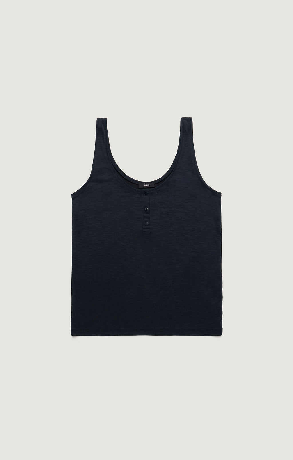 LUXE TOUCH TENCEL™ HENLEY TANK TOP IN BLACK