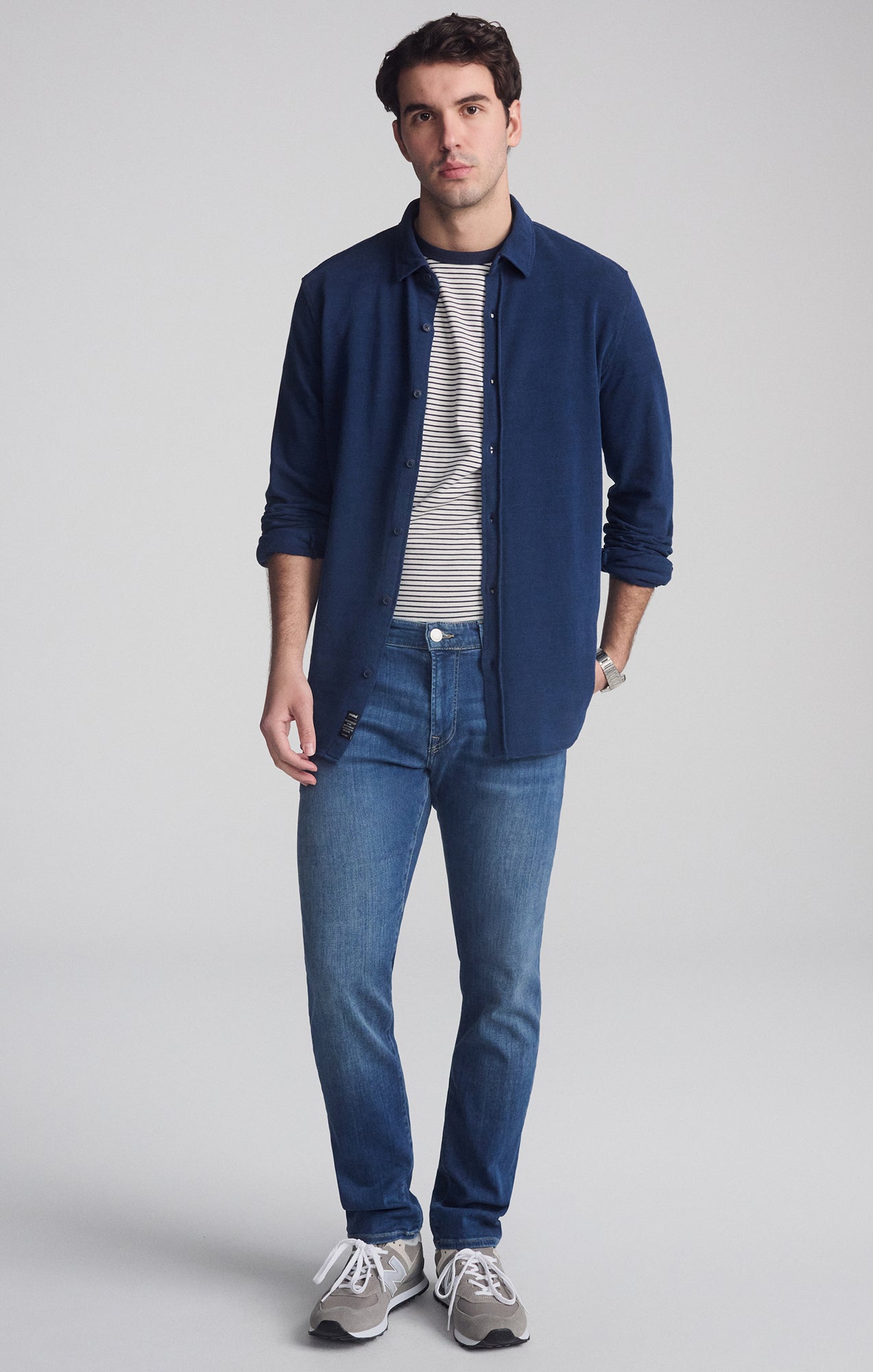 JAKE SLIM LEG IN MID FOGGY FEATHER BLUE - Mavi Jeans