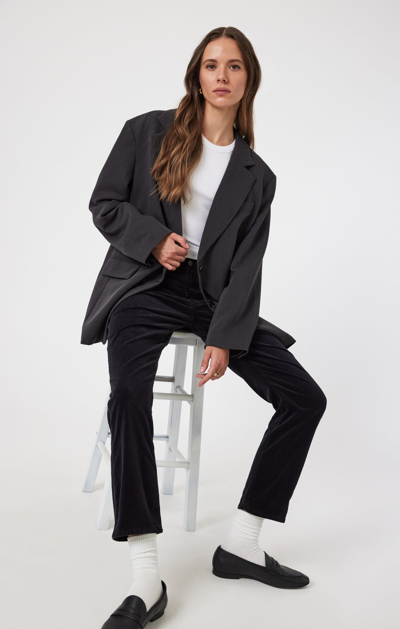 NEW YORK STRAIGHT LEG IN BLACK VELVET - Mavi Jeans