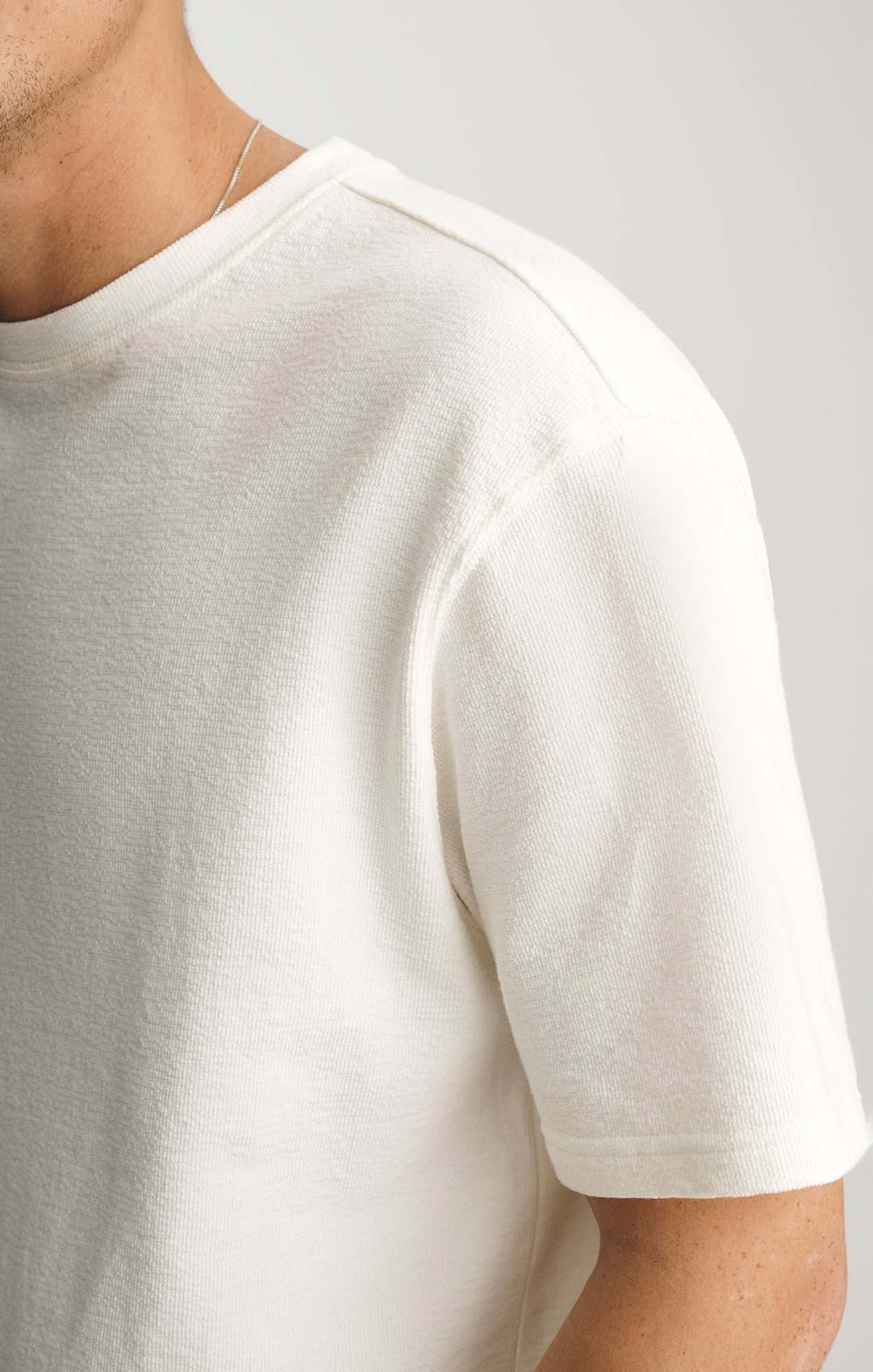 CREW NECK T-SHIRT IN ANTIQUE WHITE - Mavi Jeans
