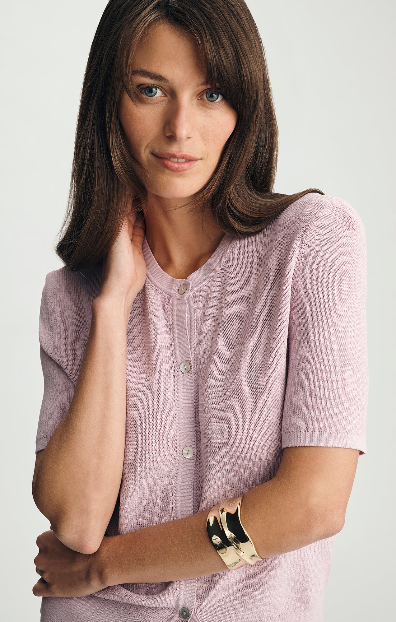 SHORT SLEEVE SWEATER ORCHID HUSH - Mavi Jeans