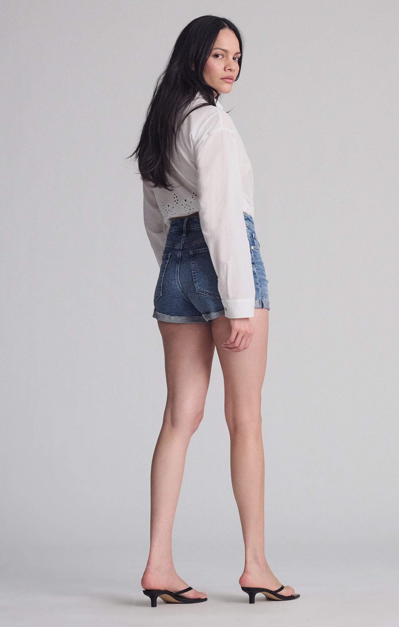 FIORA RELAXED SHORTS IN SHADED BRUSHED 90'S - Mavi Jeans