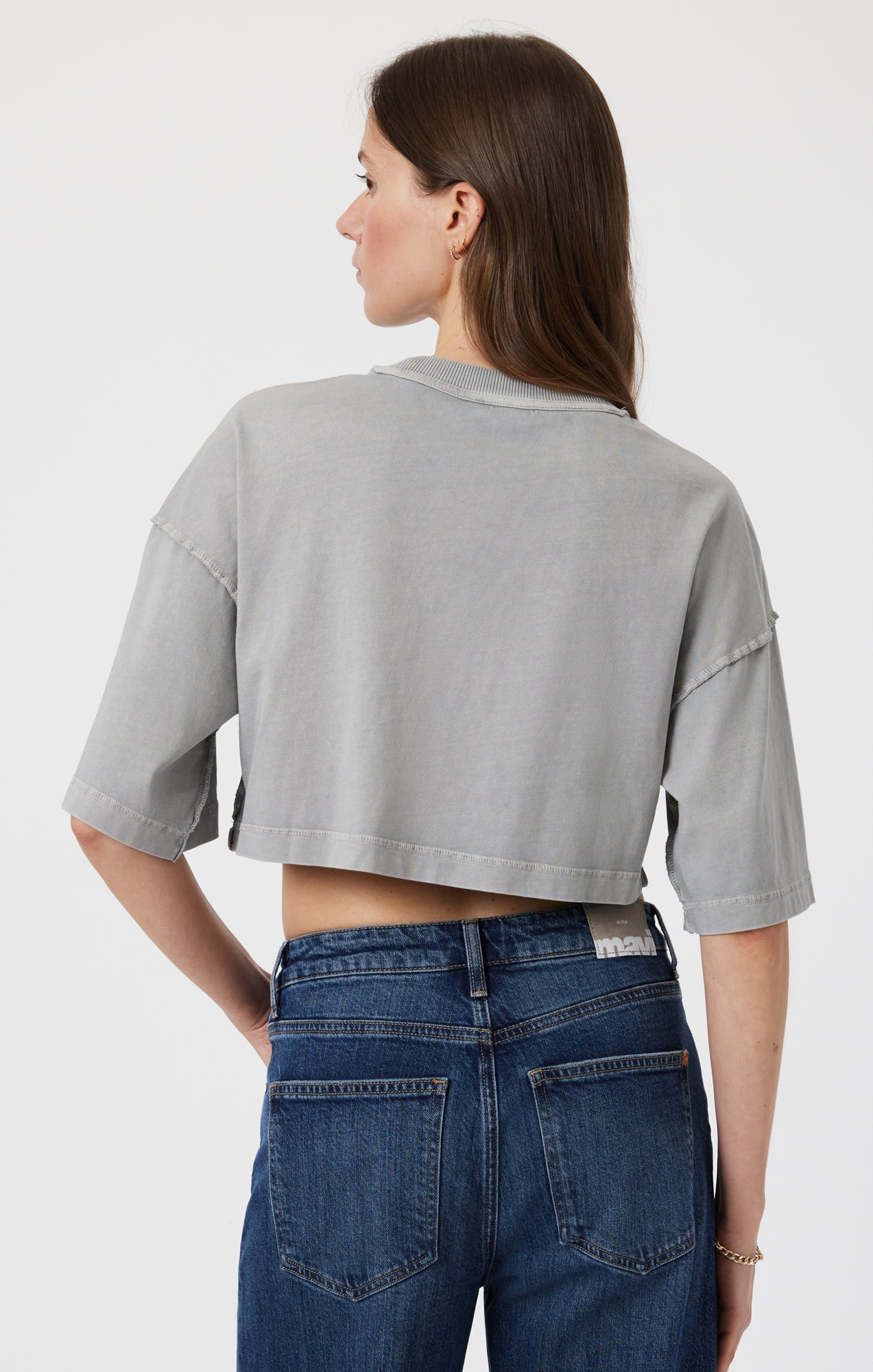 トップス melt the lady loose cropped jersey tops KAMISSY Casual Loose Crop Tee Shirts for Women Oversized Off