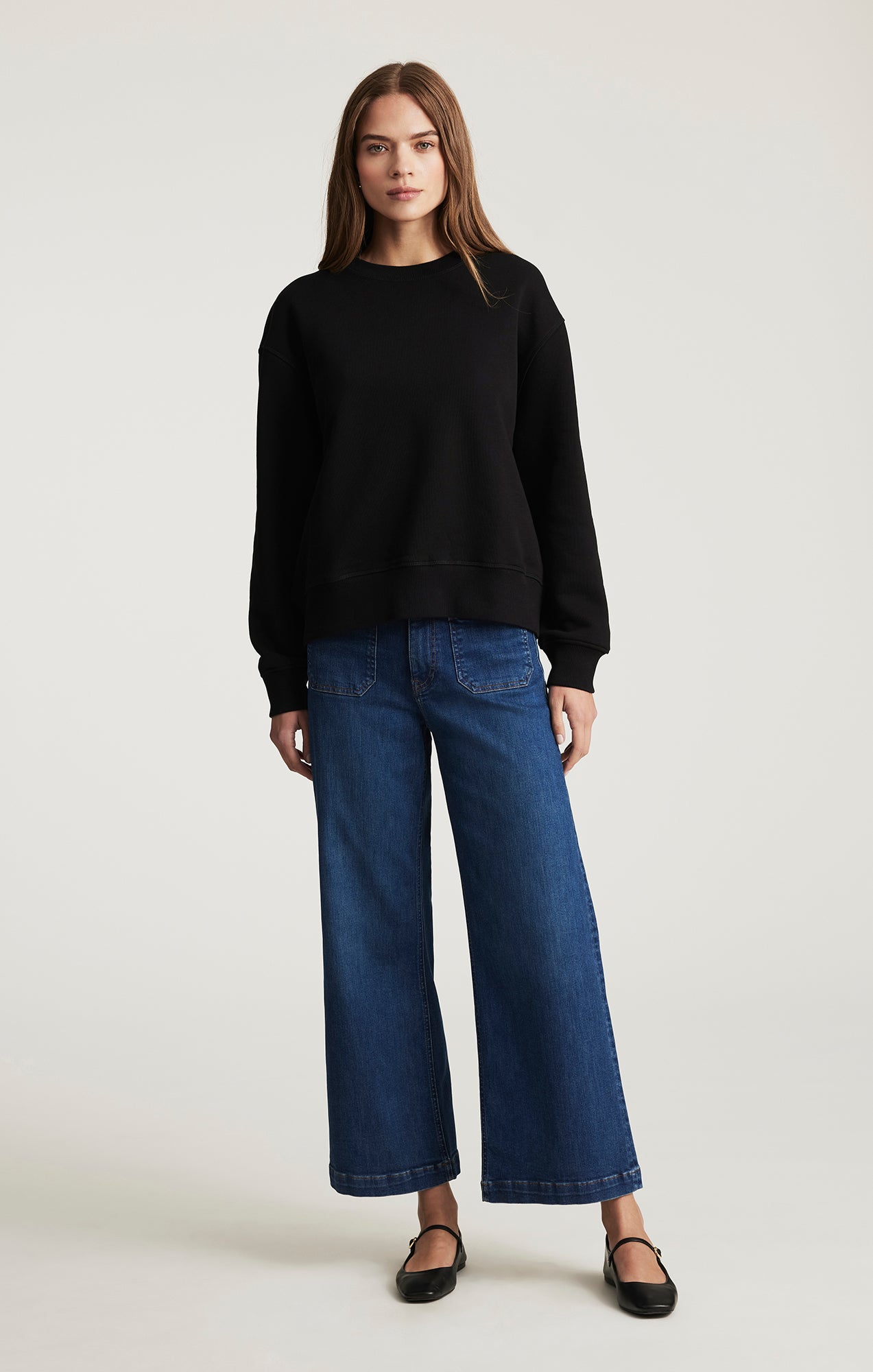 PALOMA MARINE WIDE LEG IN MID SHADED FLEX BLUE - Mavi Jeans