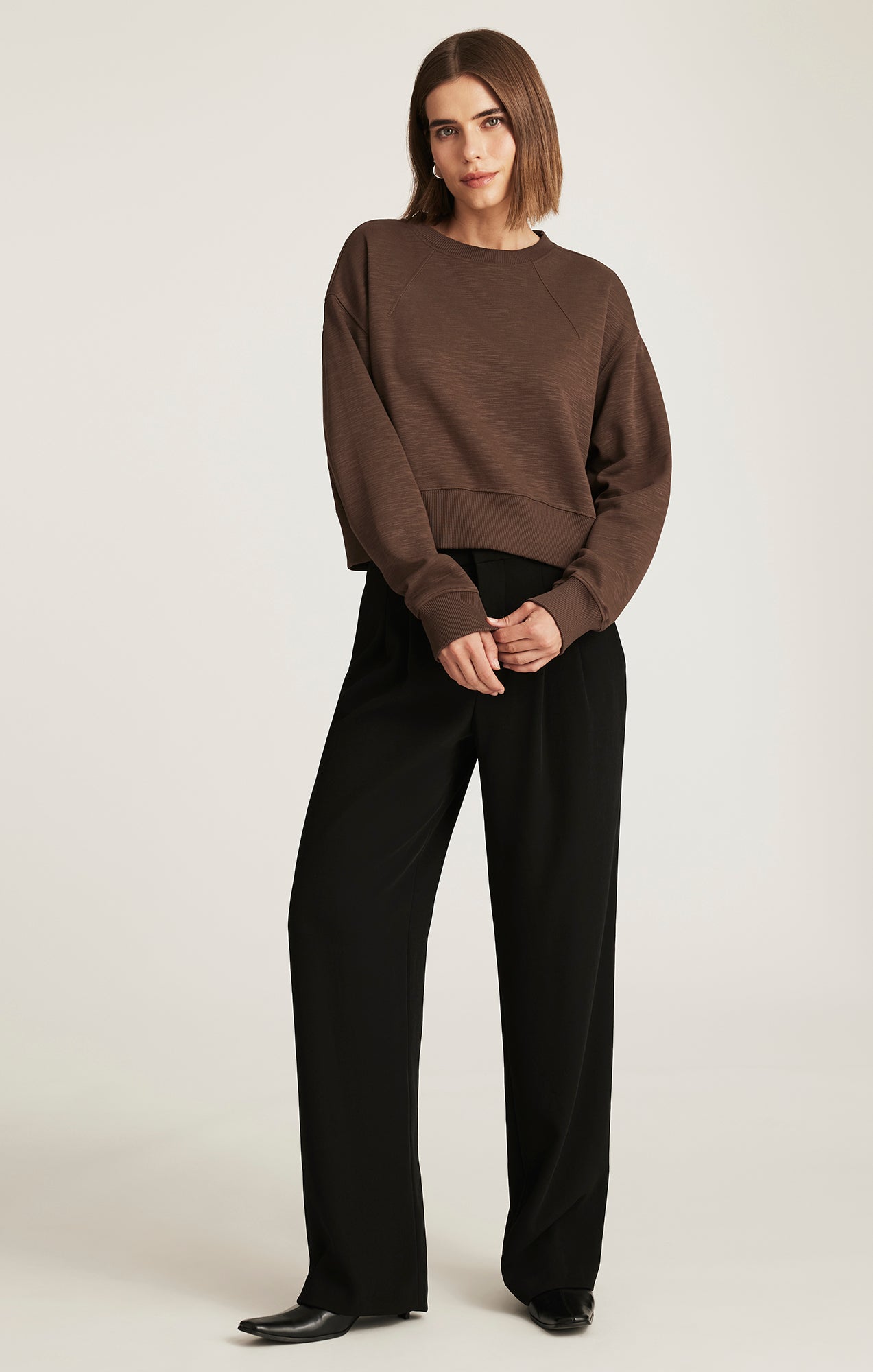 Mavi Women's Edition Crew Neck Sweatshirt In Hot Fudge – Mavi Jeans