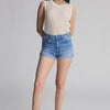 VIVIA CUFFED SHORTS IN LIGHT FLEX BLUE - Mavi Jeans