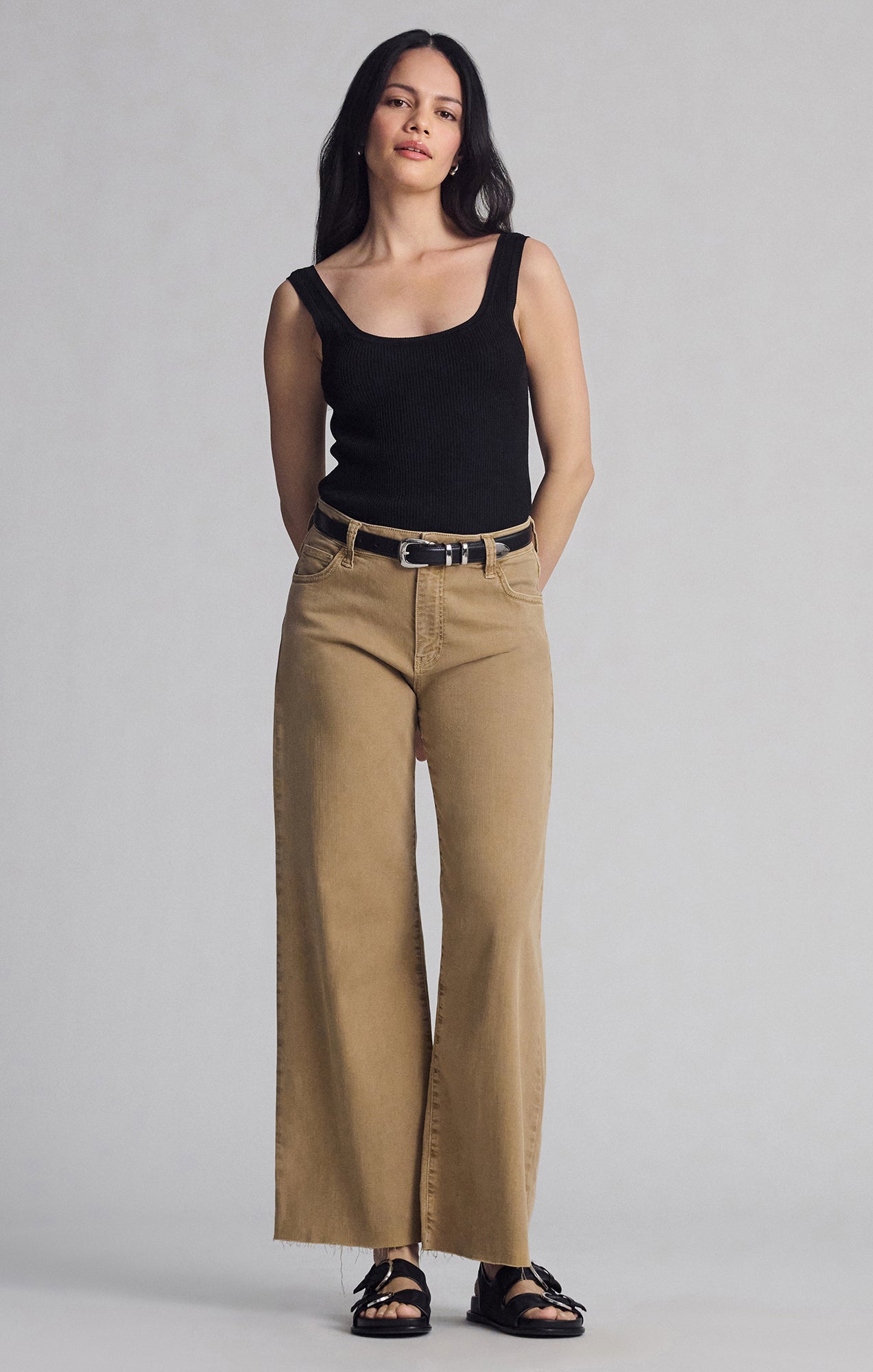 PALOMA WIDE LEG IN LIGHT CAMEL FLEX BLUE - Mavi Jeans