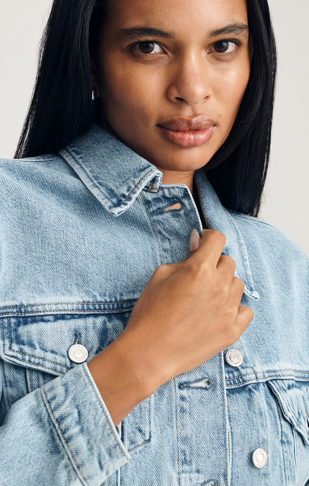 RUBY DENIM JACKET IN BLEACHED ICON