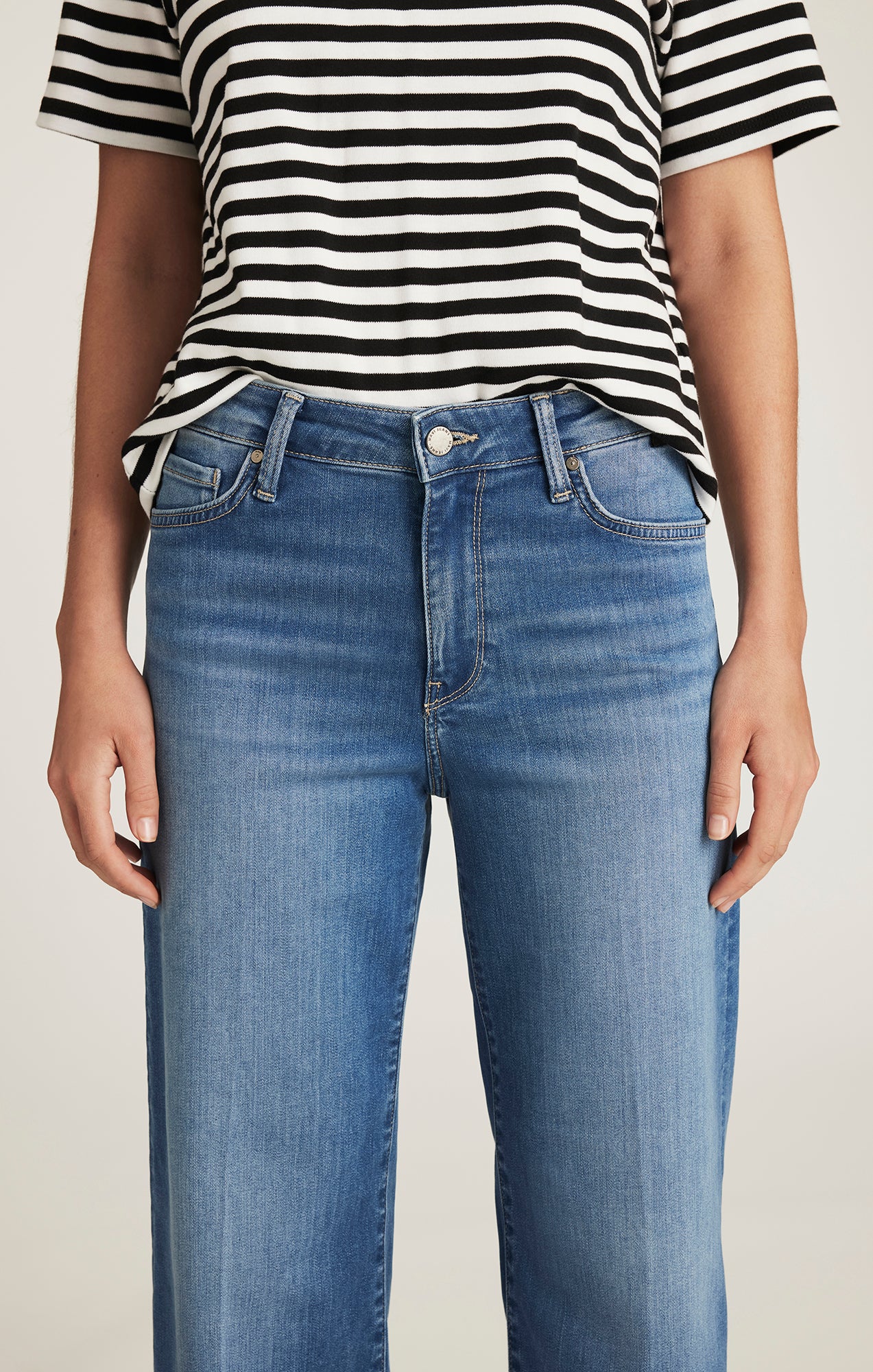PALOMA WIDE LEG IN LIGHT BRUSHED FEATHER LUXE - Mavi Jeans