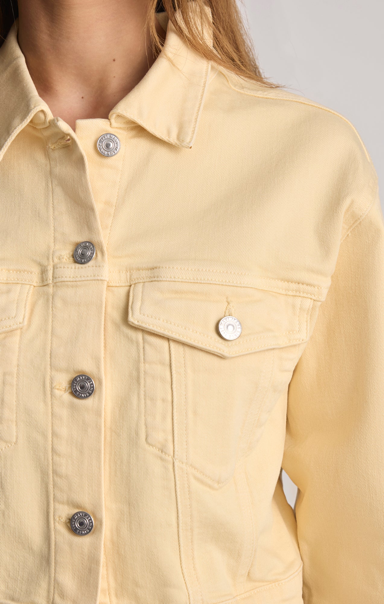 HARMONY DENIM JACKET IN FADED LEMON DENIM - Mavi Jeans
