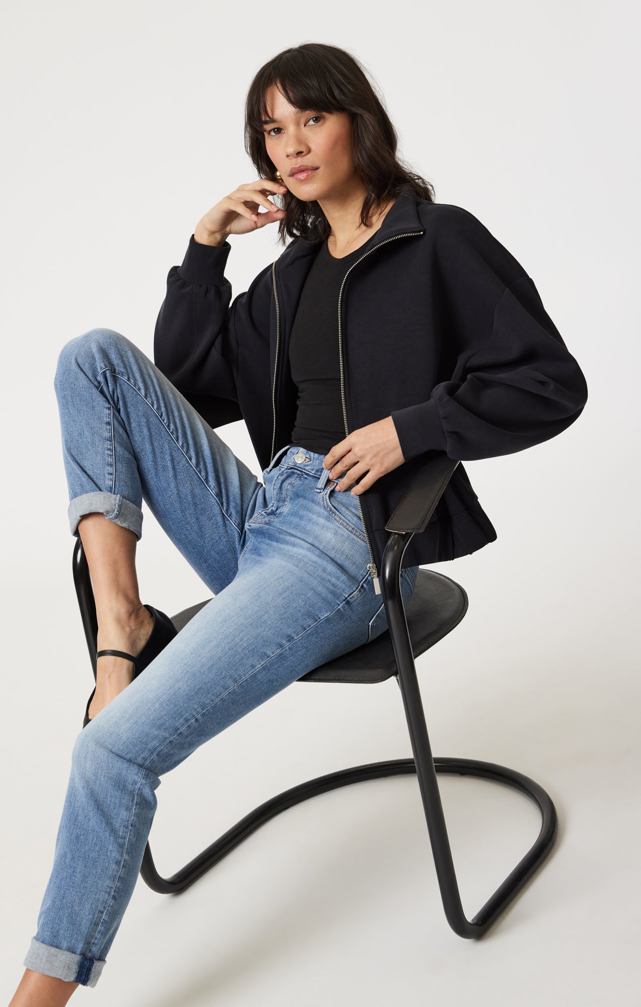 EMMA SLIM BOYFRIEND IN LIGHT BRUSHED FLEX BLUE - Mavi Jeans