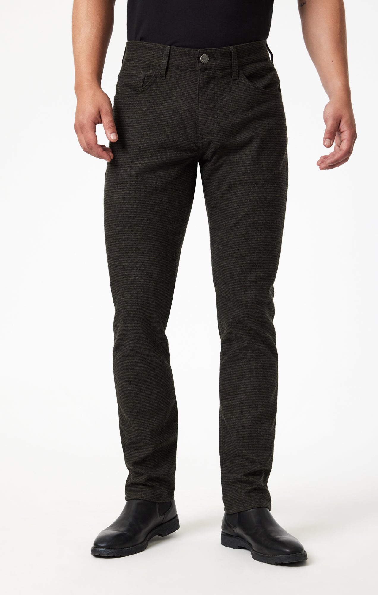 JAKE SLIM LEG IN BROWN HERRINGBONE - Mavi Jeans