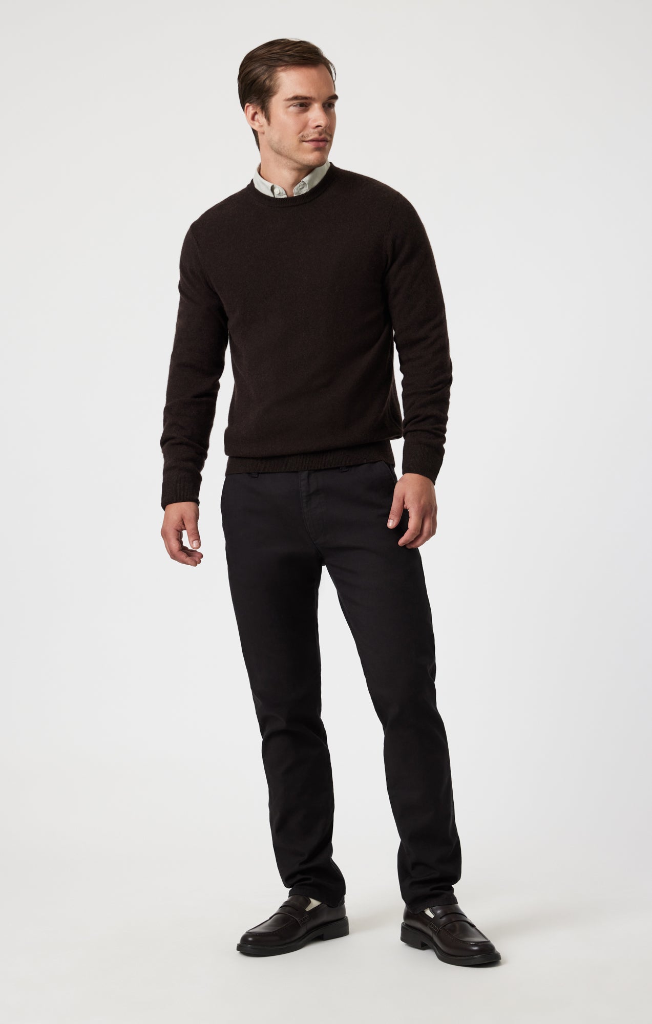 MILTON SLIM STRAIGHT CHINO IN BLACK LUXE TWILL - Mavi Jeans