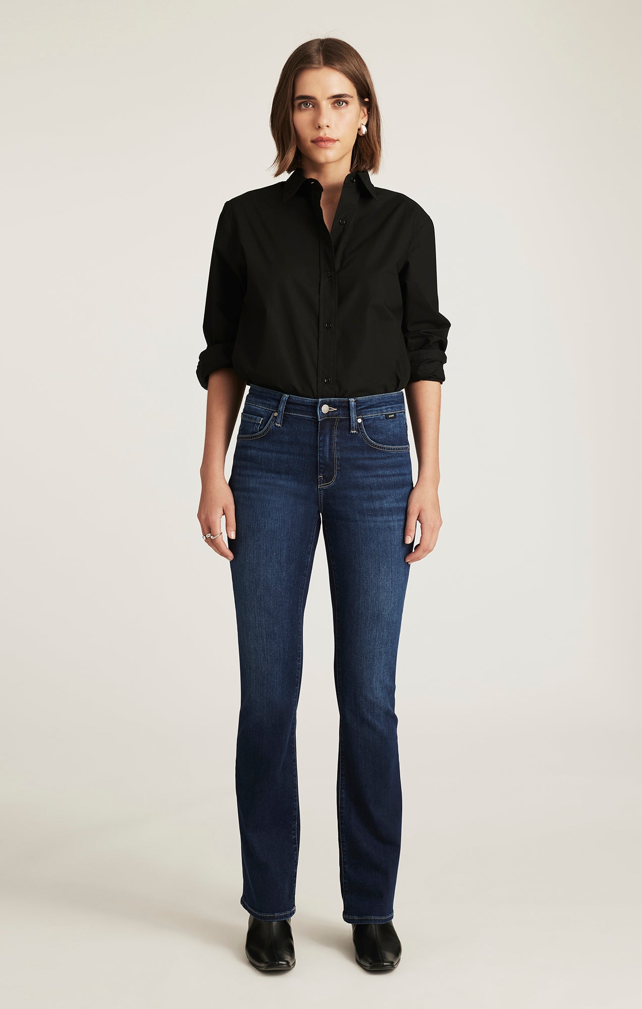 MOLLY BOOTCUT IN DEEP BRUSHED FEATHER LUXE - Mavi Jeans