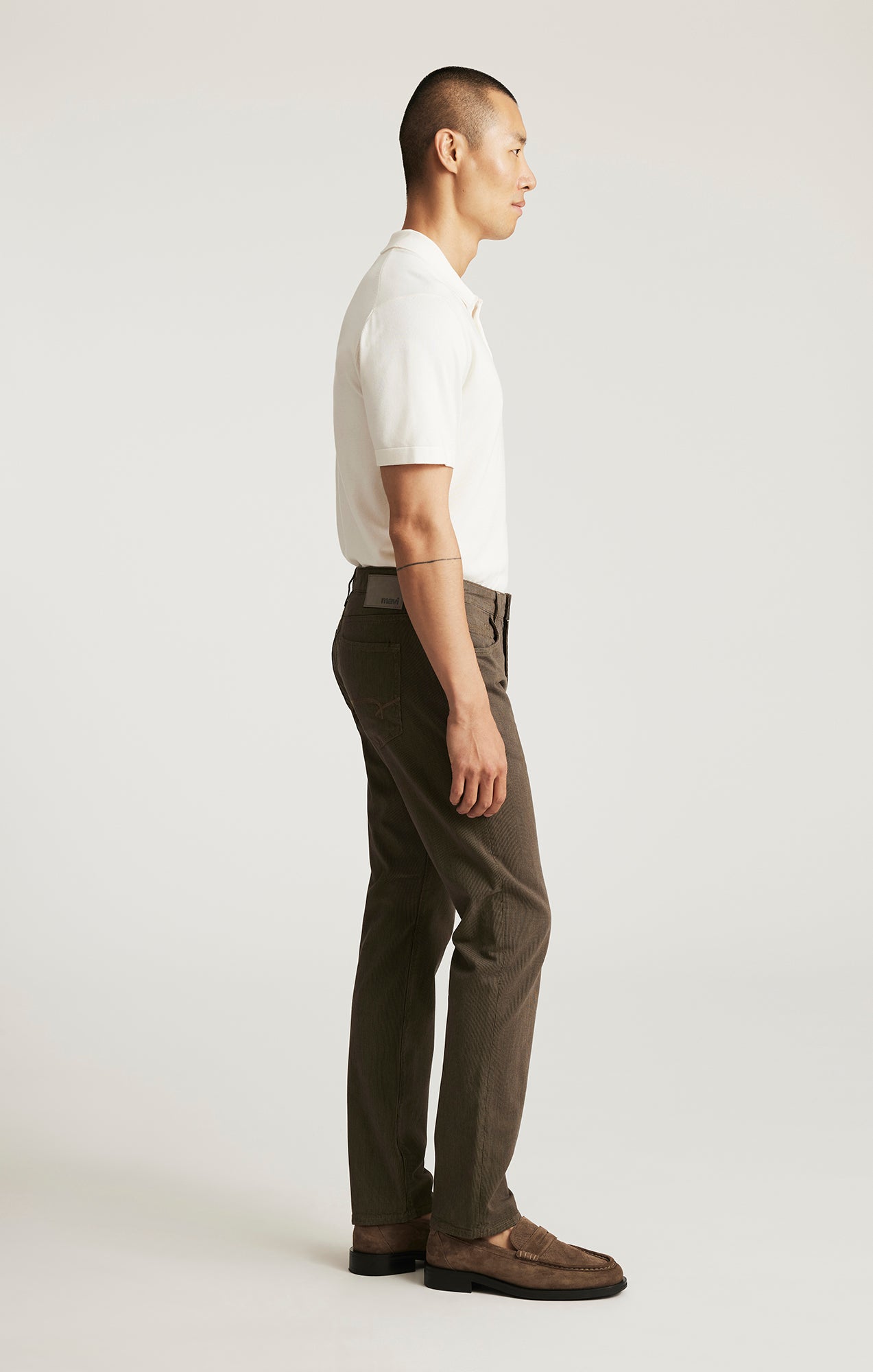 JAKE SLIM LEG IN KHAKI STRIPE - Mavi Jeans