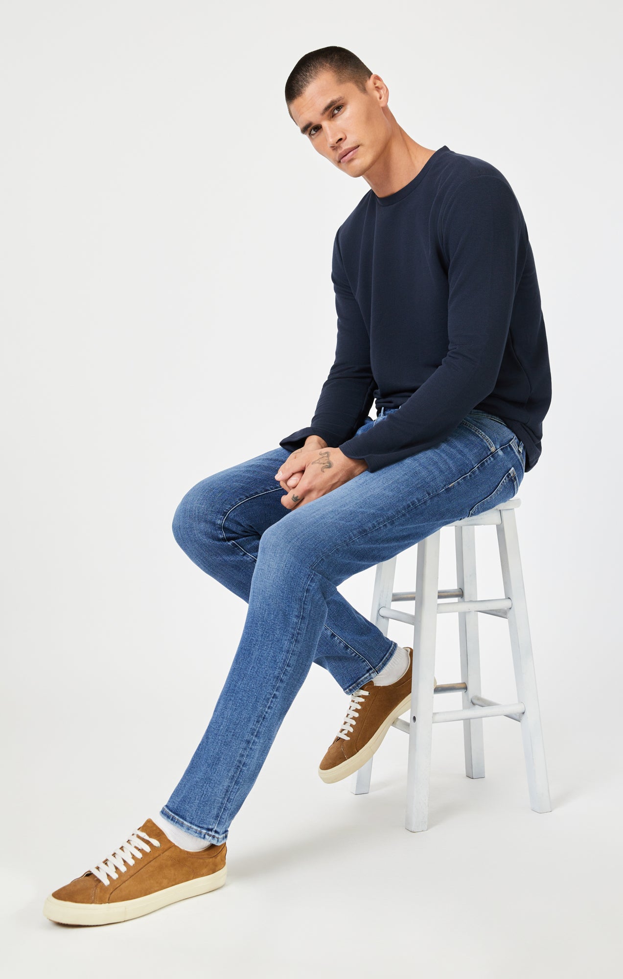 ZACH STRAIGHT LEG IN OCEAN ORGANIC VINTAGE - Mavi Jeans
